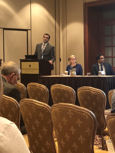 Dr. Muhammad Shahid giving an oral presentation on his research on Extreme Prematurity and Microalbuminuria Levels in Early Childhood at the Southern Society for Pediatric Research (SSRP) in New Orleans on February 23, 2018.