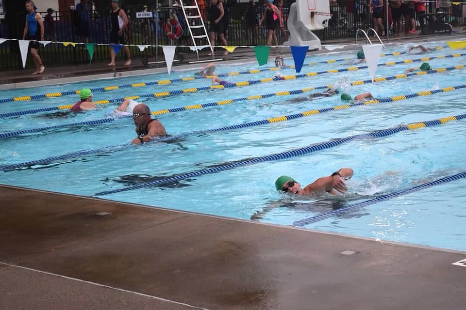 Our PYG2 resident Justin Gagel midway through the swim.