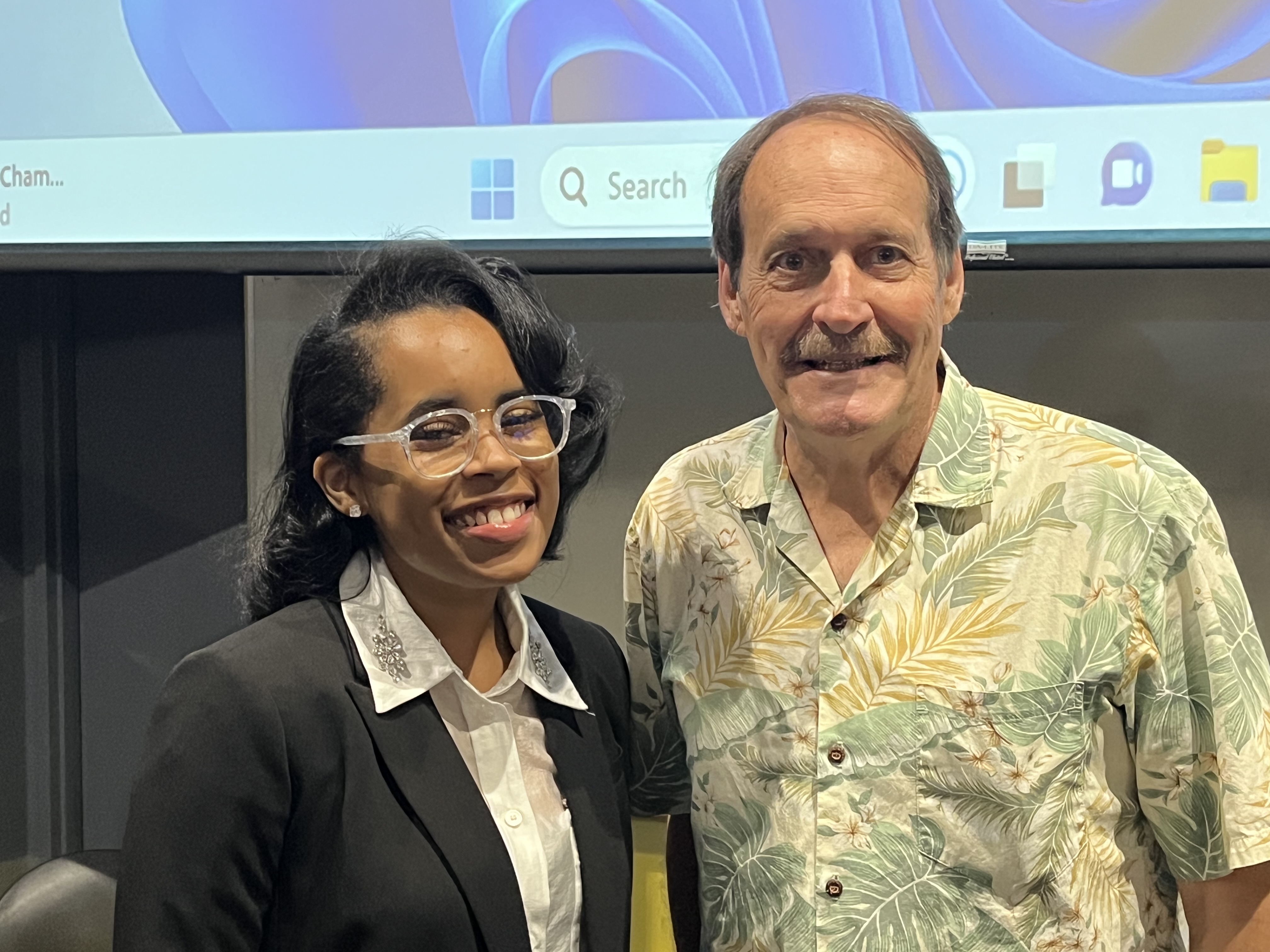 a photo of AARTS student with Dr. Joe Springer 