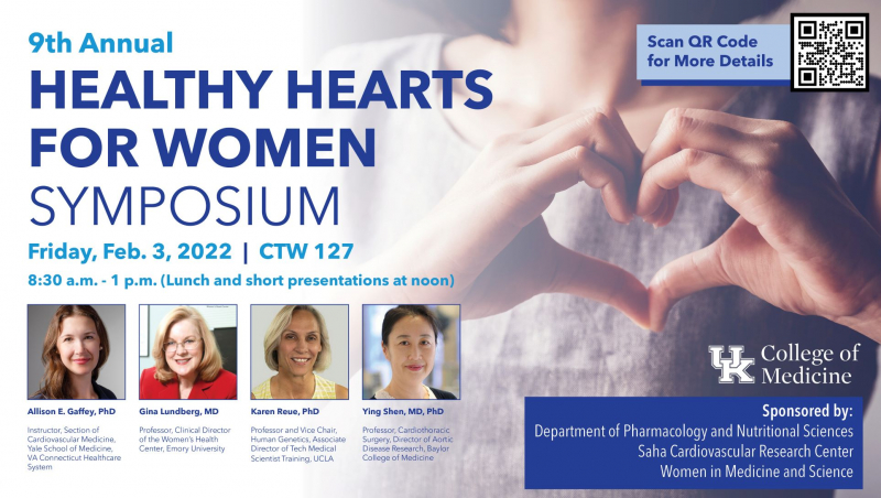 Healthy Hearts for Women Symposium Friday February 3, 2023 8:30-1pm HKRB 150