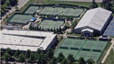 Aerial view of Boone Indoor Tennis Center