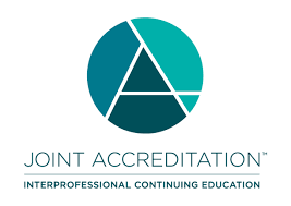 Joint Accreditation logo:  circle with 'A' in the middle with shades of blue filling in background of internal circle