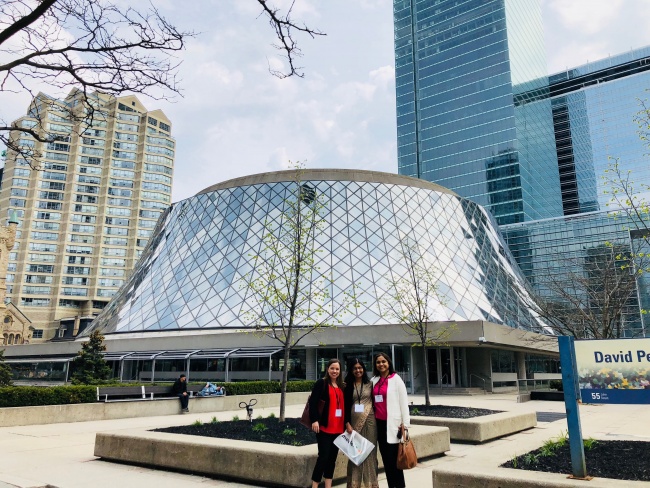 Dr. Brittnea Adcock, Dr. Nirmala Desai and Dr. Aparna Patra sight seeing in Toronto during the 2018 PAS meeting.