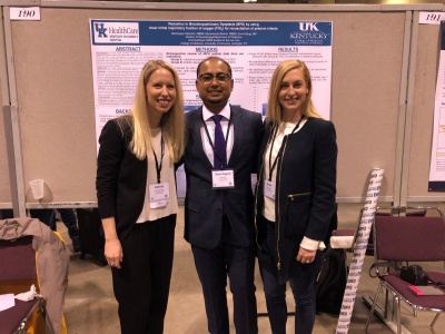 It's always great to run into old friends while at conferences.  L to R: Dr. Kelsey Montgomery, Dr. Sanchayan Debnath, and Dr. Nikki Davidson