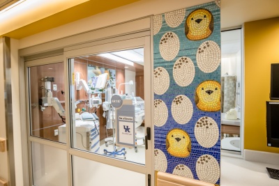 View of patient room from the hallway.