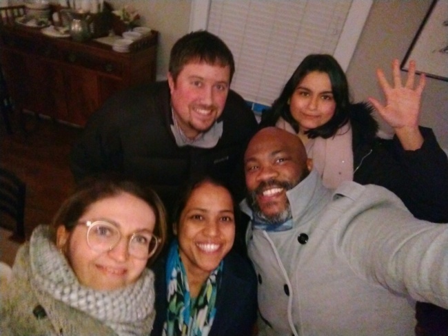 University of KY fellows at the Joint UK/UofL Quarterly Fellow Gathering.  Front Row - L to R: Dr. Monika Piatek, Dr. Pratibha Thakkar  and Dr. Mark Stephens Back Row - L to R: Dr. Brian Moore and Dr. Rucha Shukla