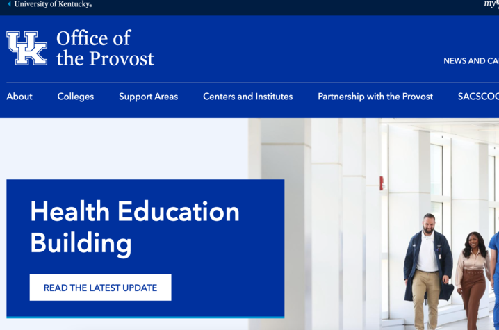 Screenshot of New Health Education Building Website