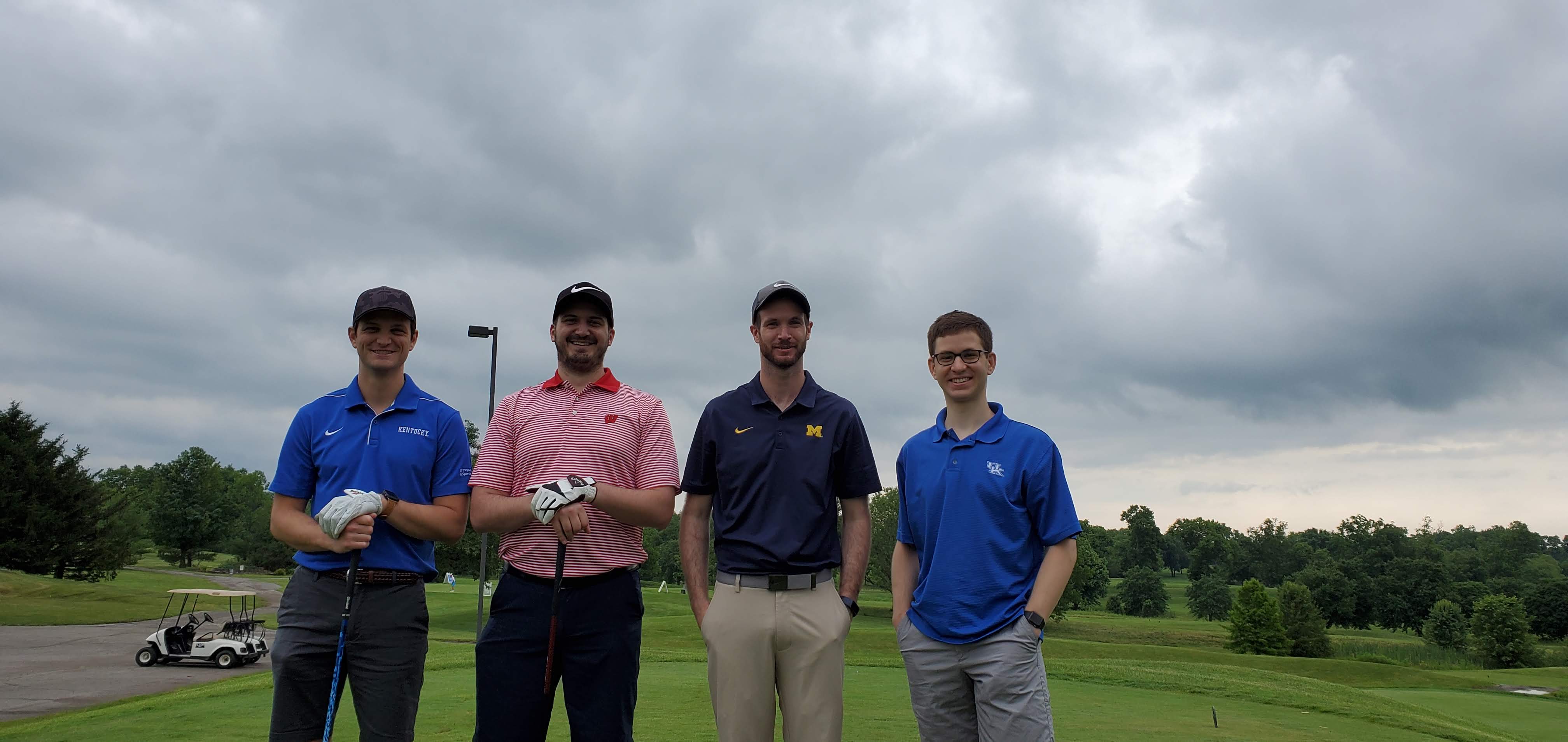 group picture of ortho resident golfers