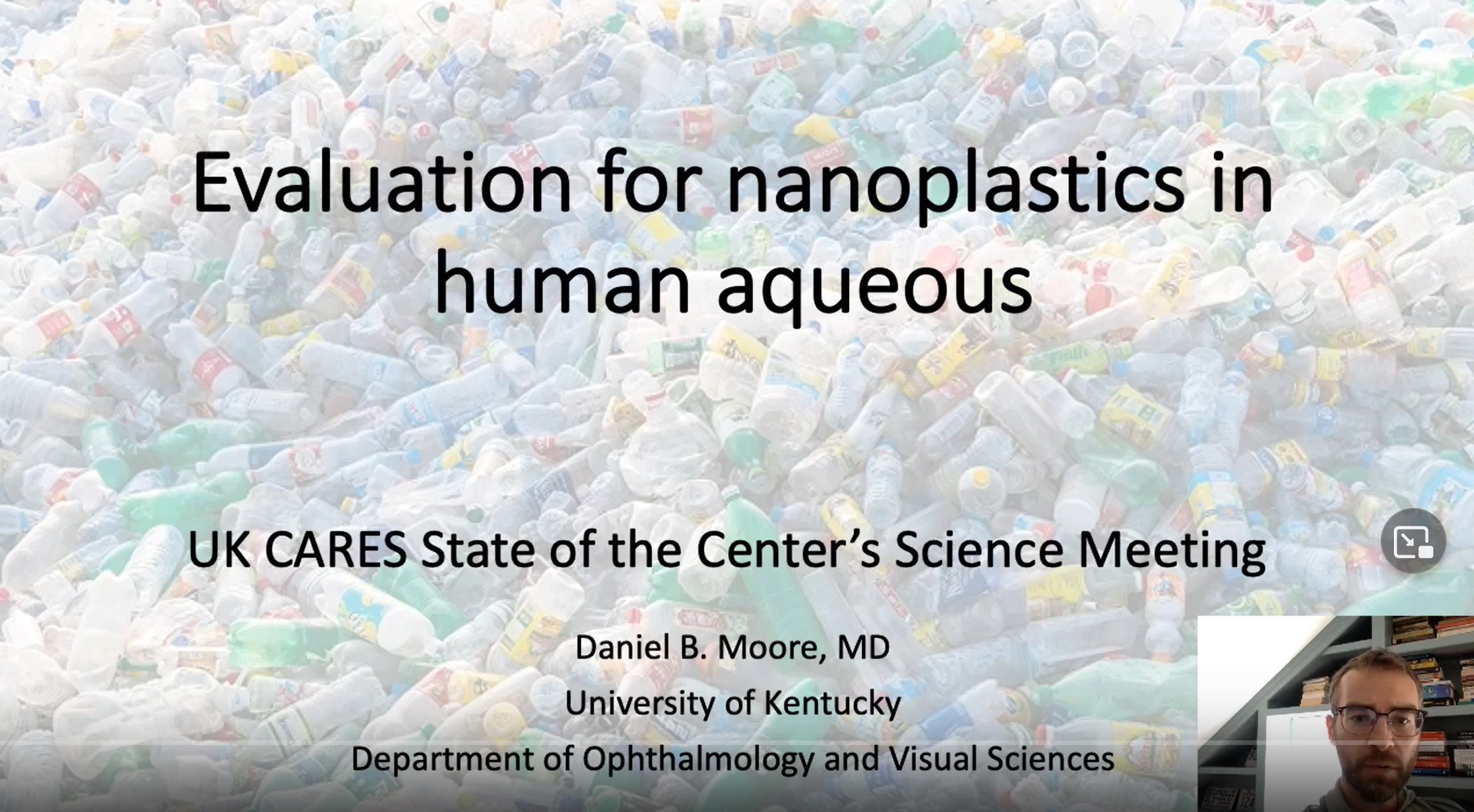 Dr. Daniel B. Moore's Work on Nanoplastics