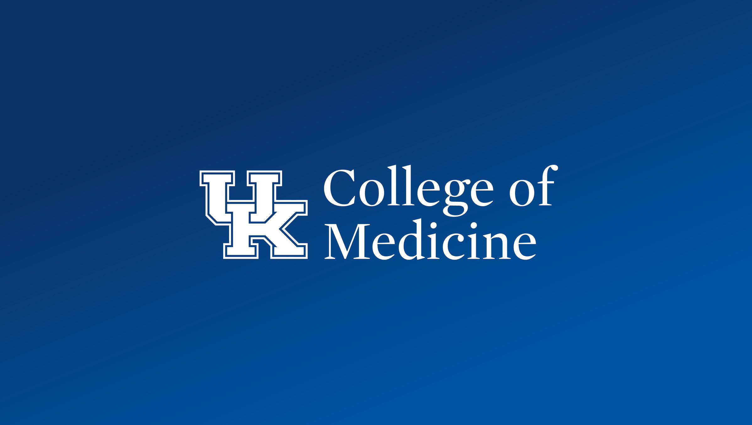 college of medicine logo on a blue background