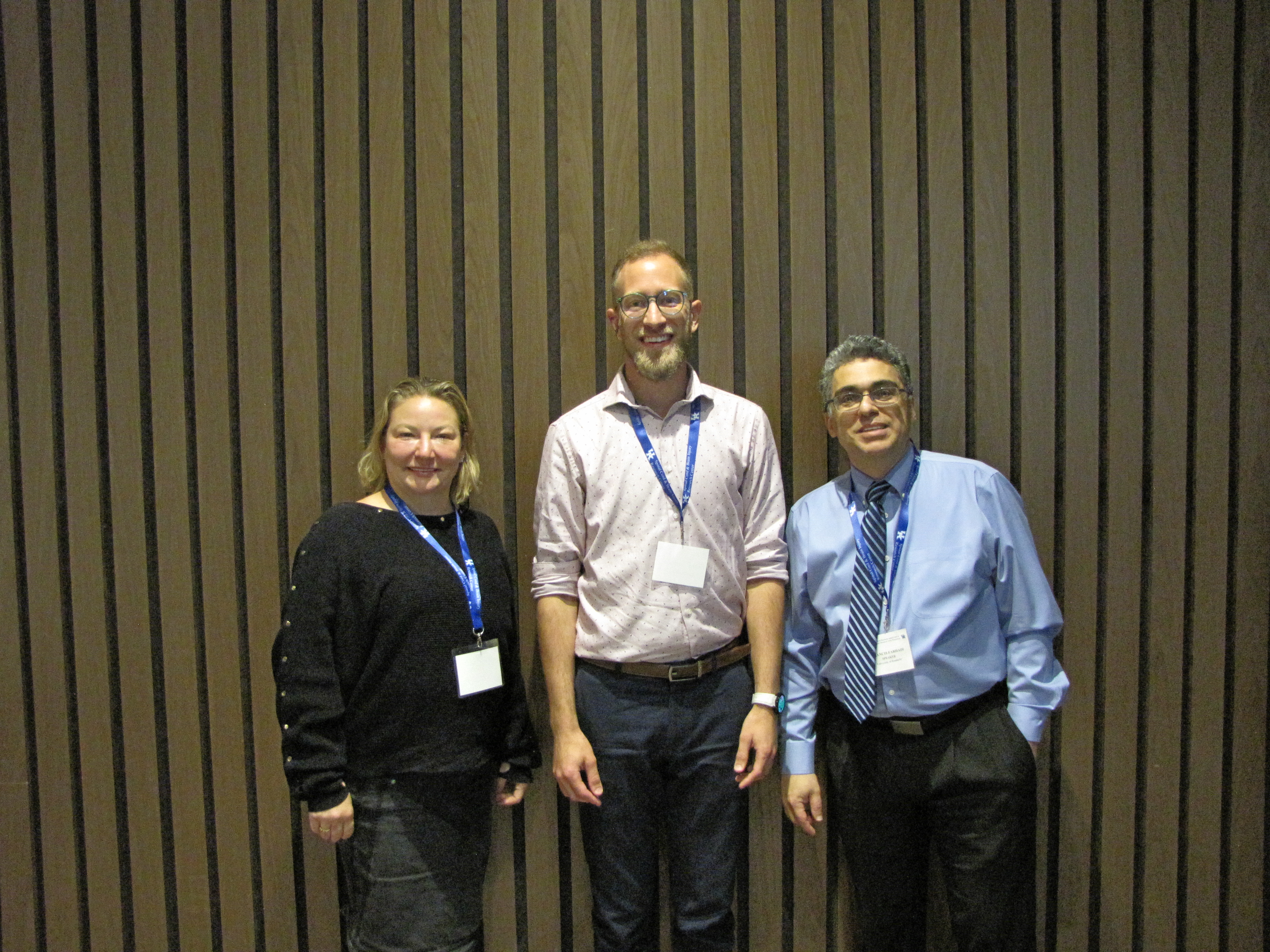 Dr. Jessica Gill, Dr. Michael Sunshine, and Dr. Frank Farhadi at the 2023 KSCHIRT conference 