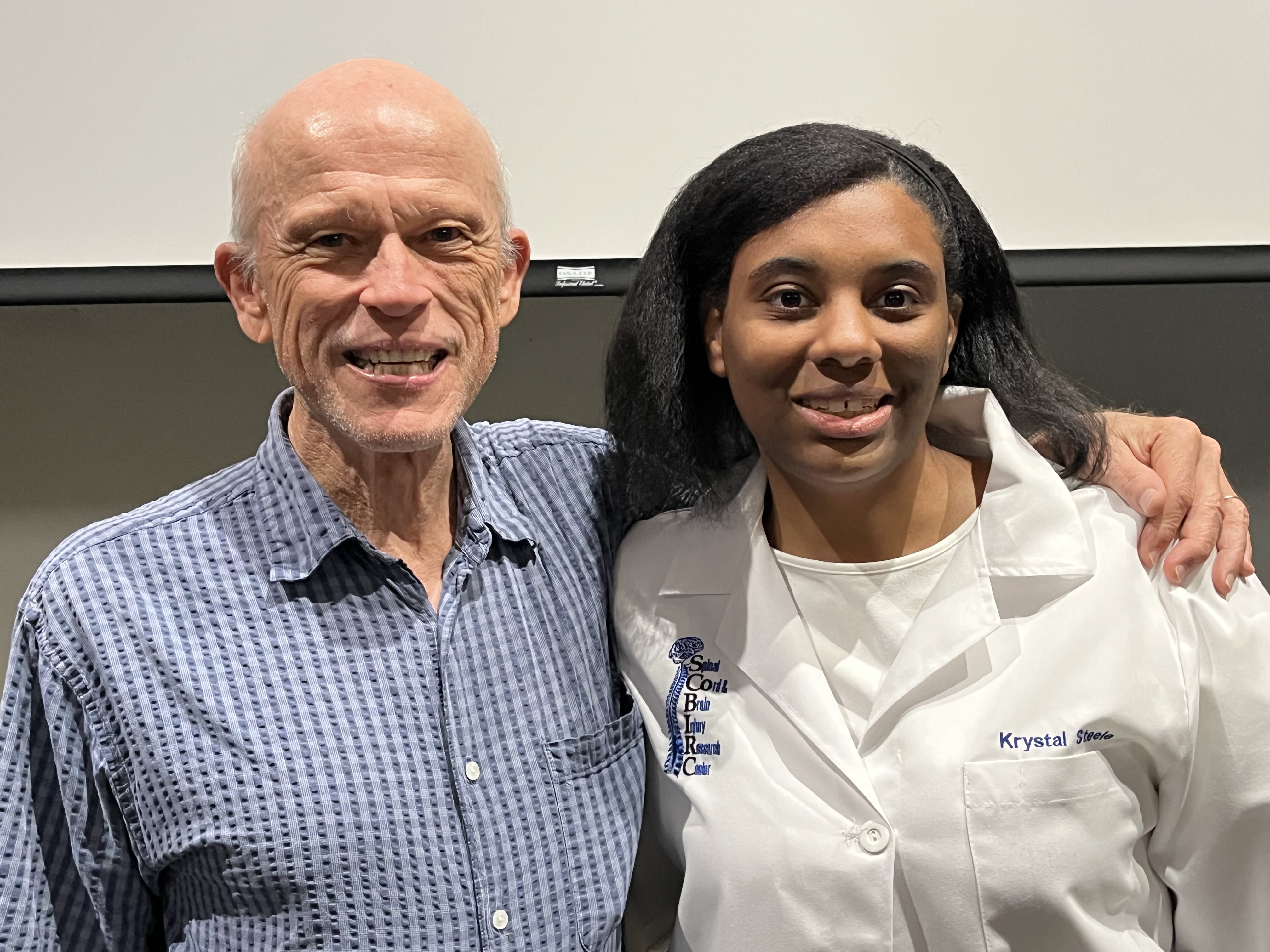 a photo of AARTS student Krystal Steele with mentor Dr. Michael Bardo 