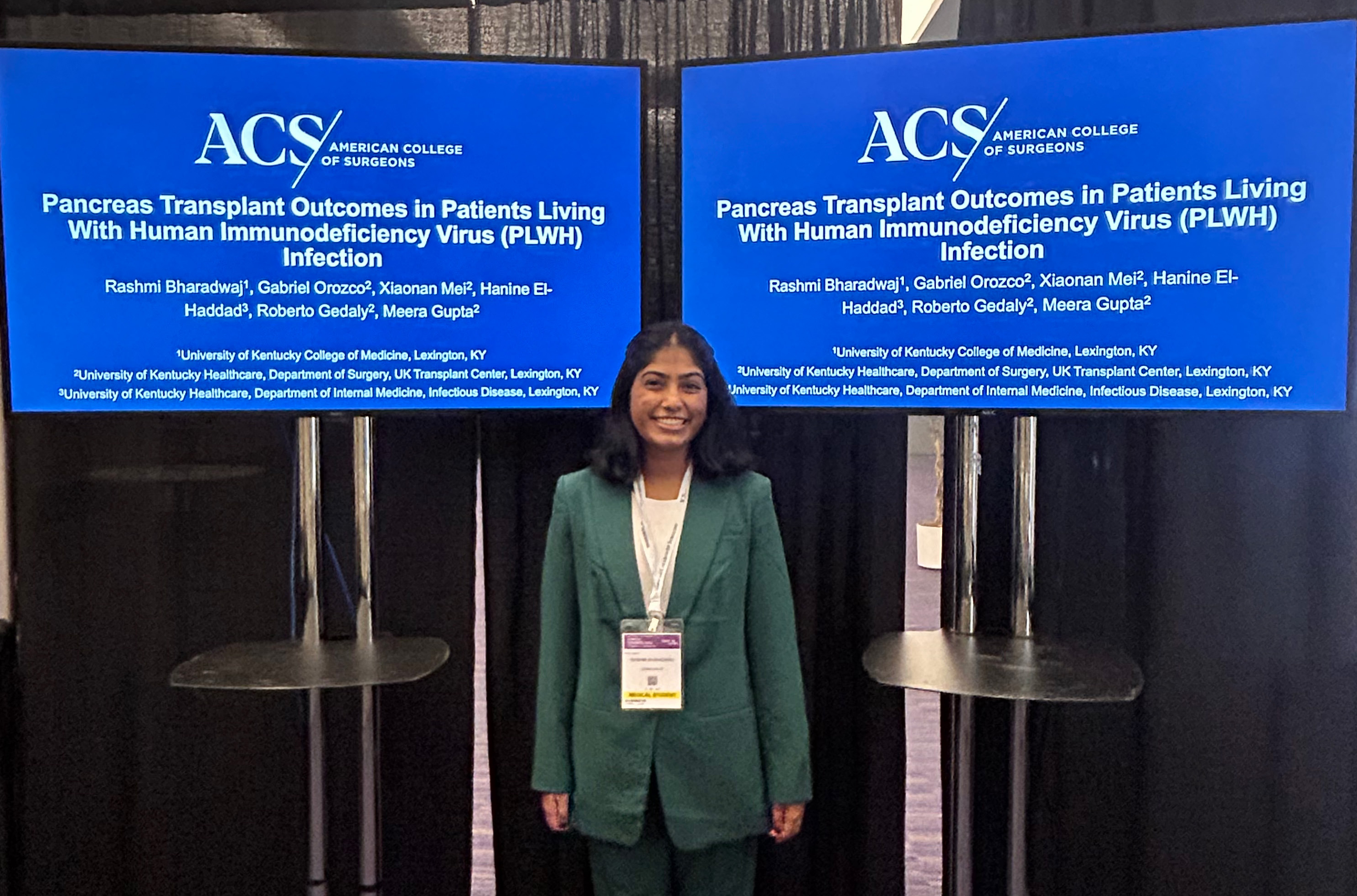 Rashmi Bharadwaj at American College of Surgeons Clinical Congress