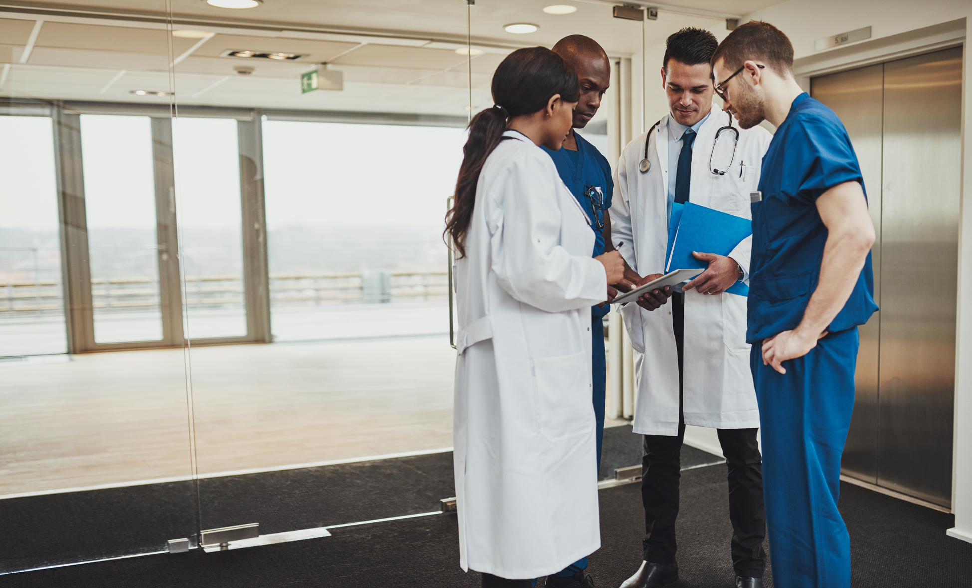 Doctors working together