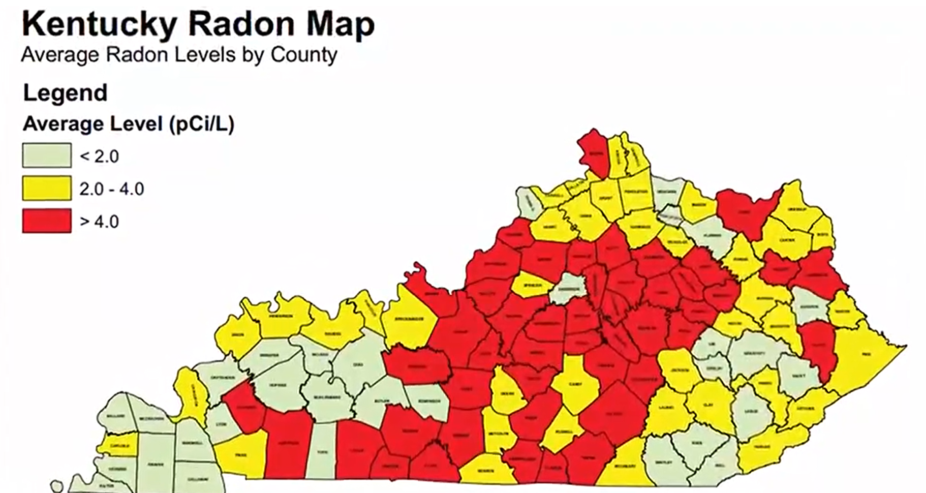 Kentucky Radon Map
