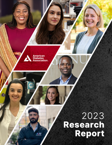 American Diabetes Association 2023 Annual Report cover with University of Kentucky’s Brittany Smalls in the top left