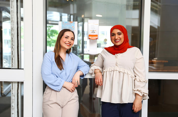 Second-year College of Medicine students Parisa ShamaeiZadeh (left) and Noor Ali.