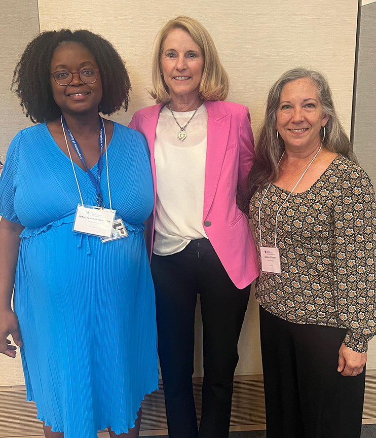 Dr. Mautin Barry-Hundeyin (left) and Kathleen O'Connor, PhD (right), are 2024 recipients of Markey Women Strong research grants