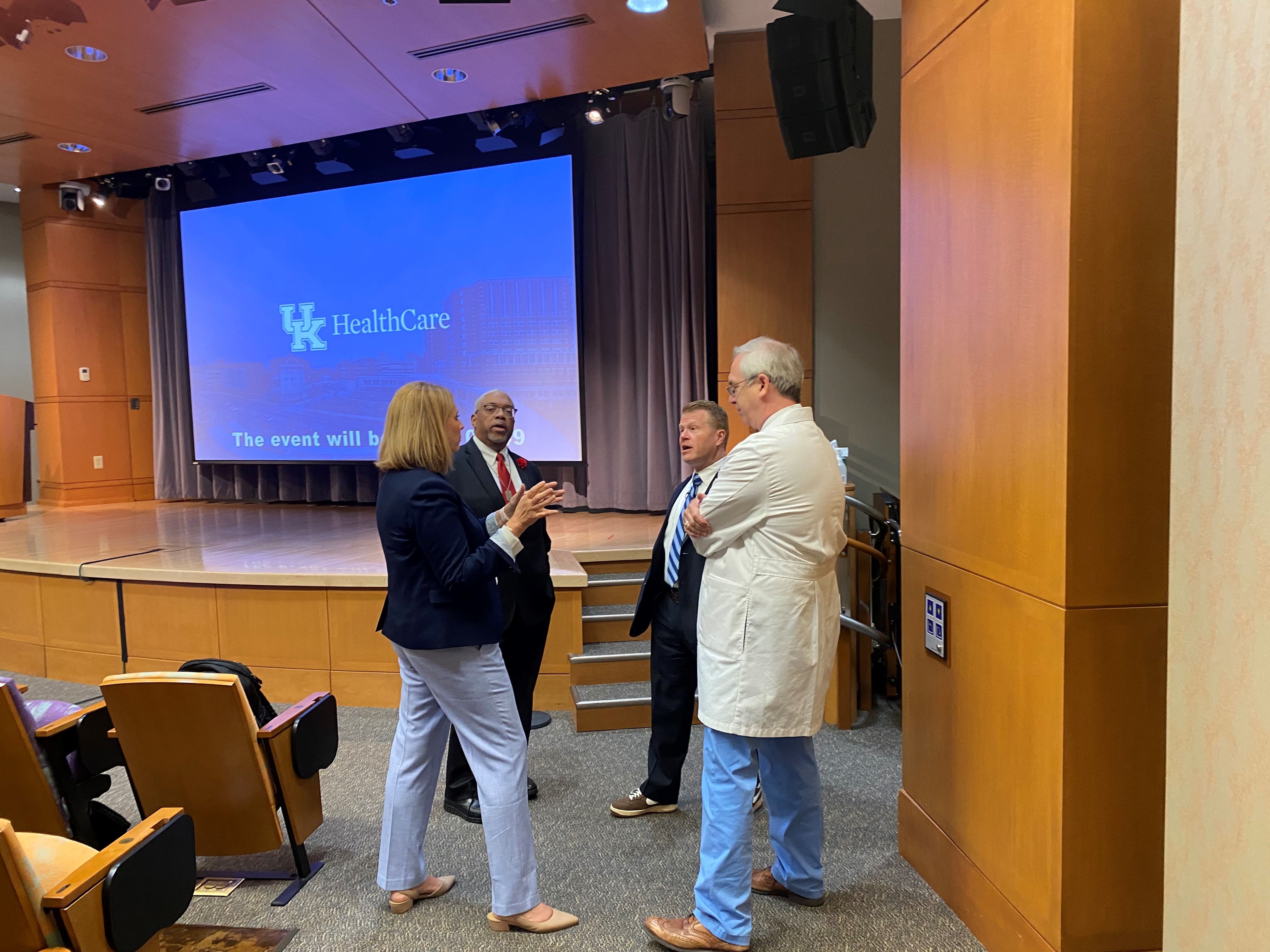 Gathering before the lecture with Tait Shanafelt, MD