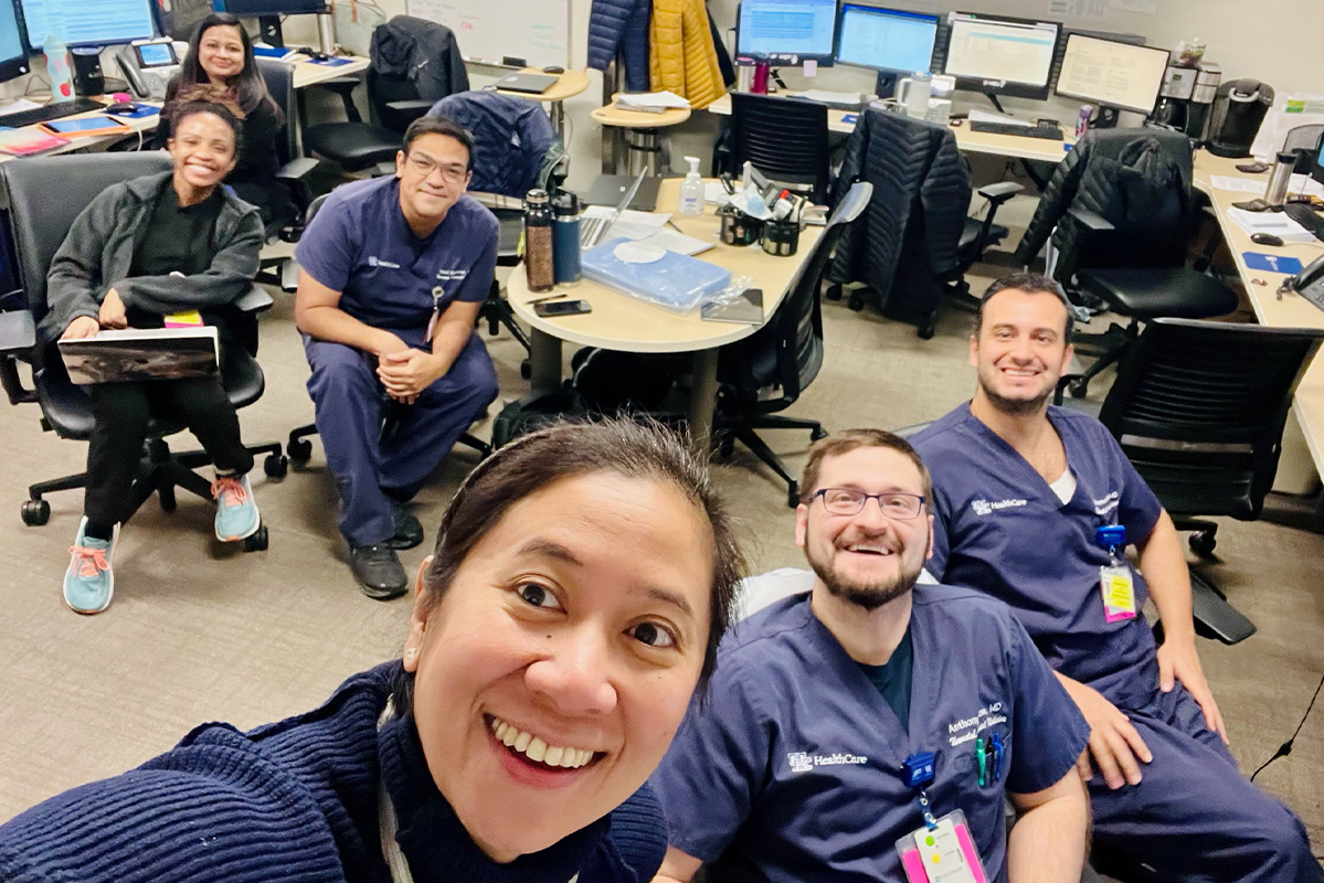 Pictured: Drs. Ianna Blanchard, Hemanthi Veligaram, Ravi Bhavsar, Thitinart Sithisarn, Anthony Haase, and Mahmoud Khanji
