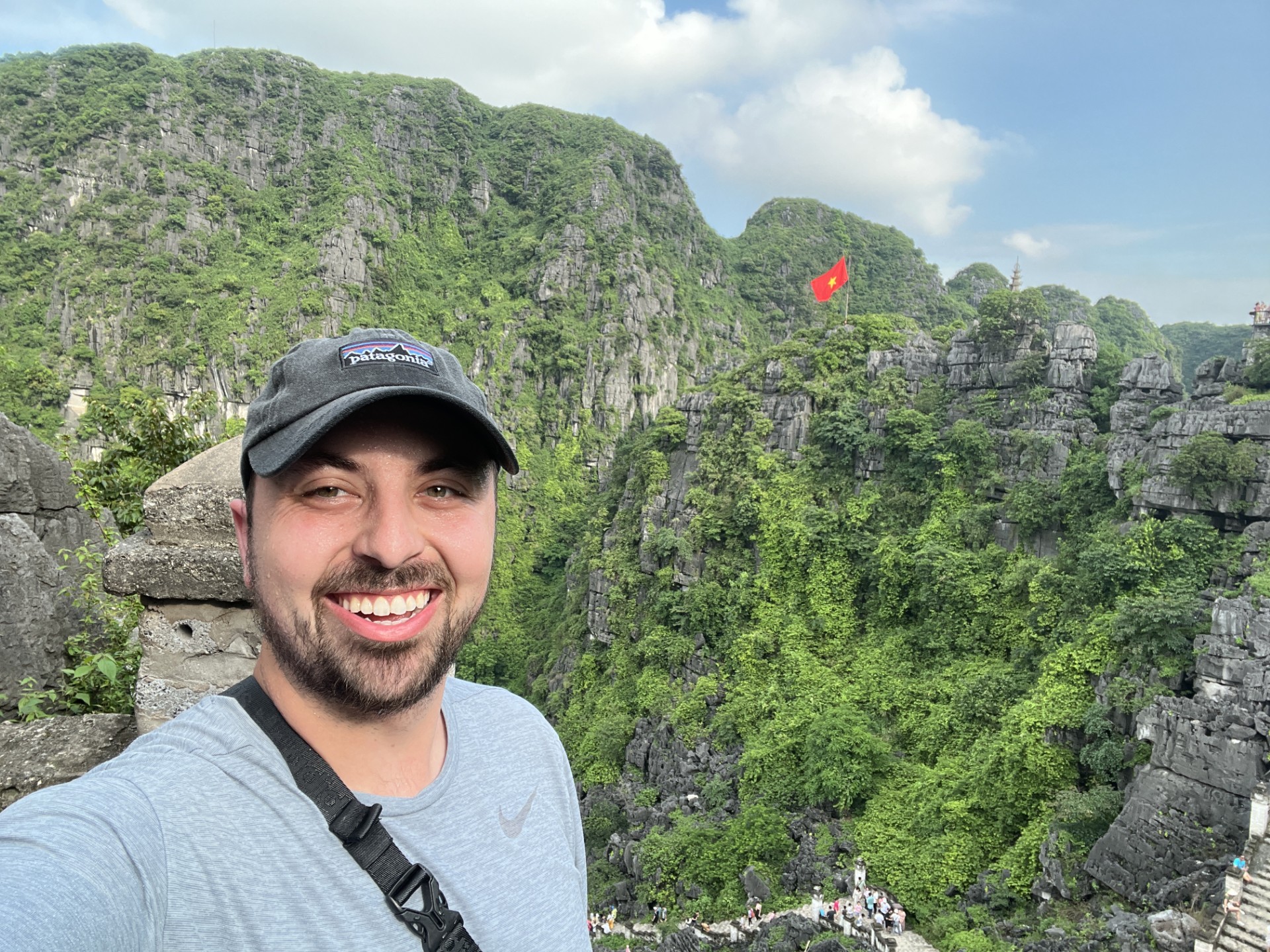 Andrew Kennedy on a hike in the mountains.