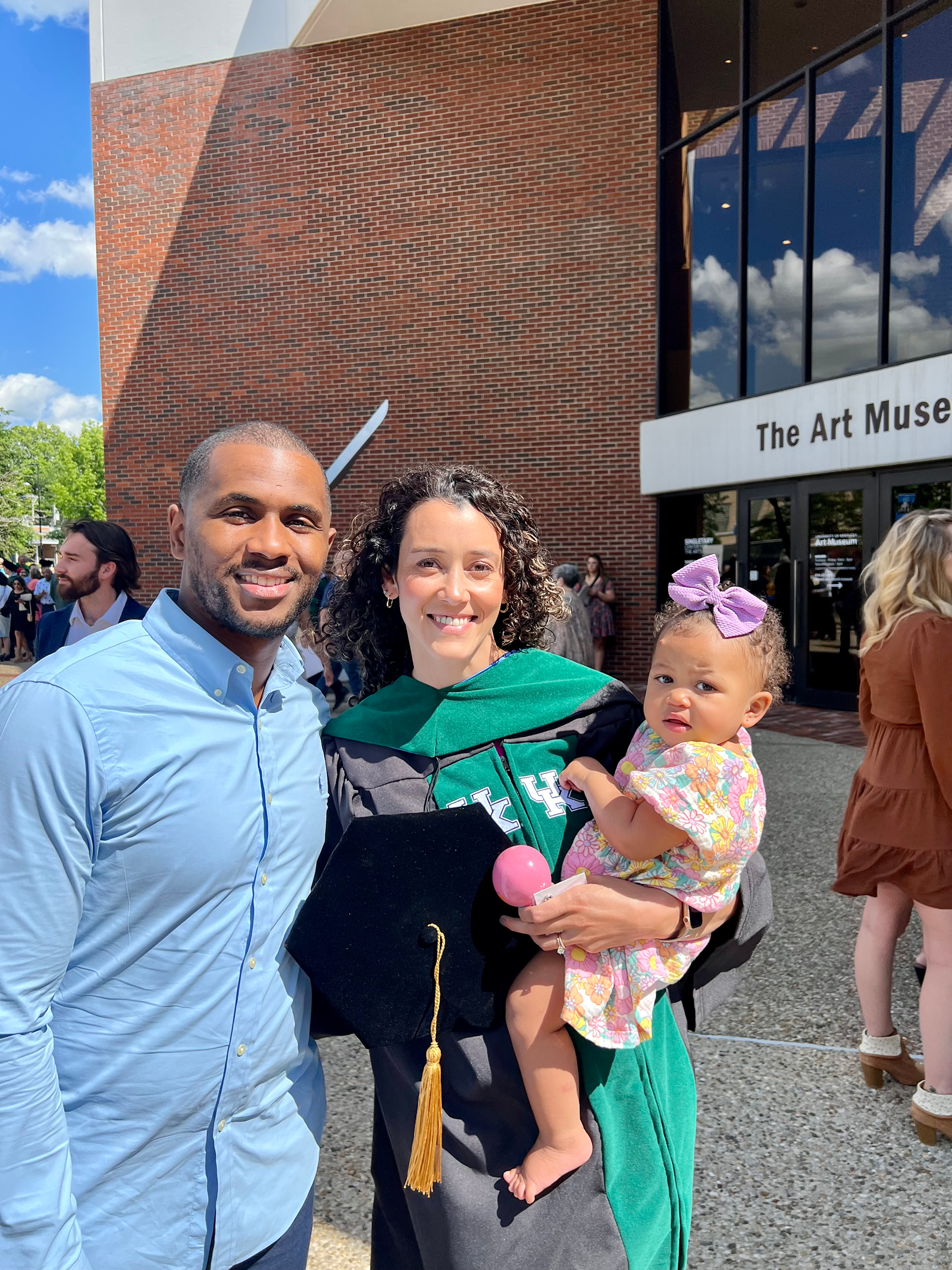 Kendall Noble-Halcomb and her family at her graduation