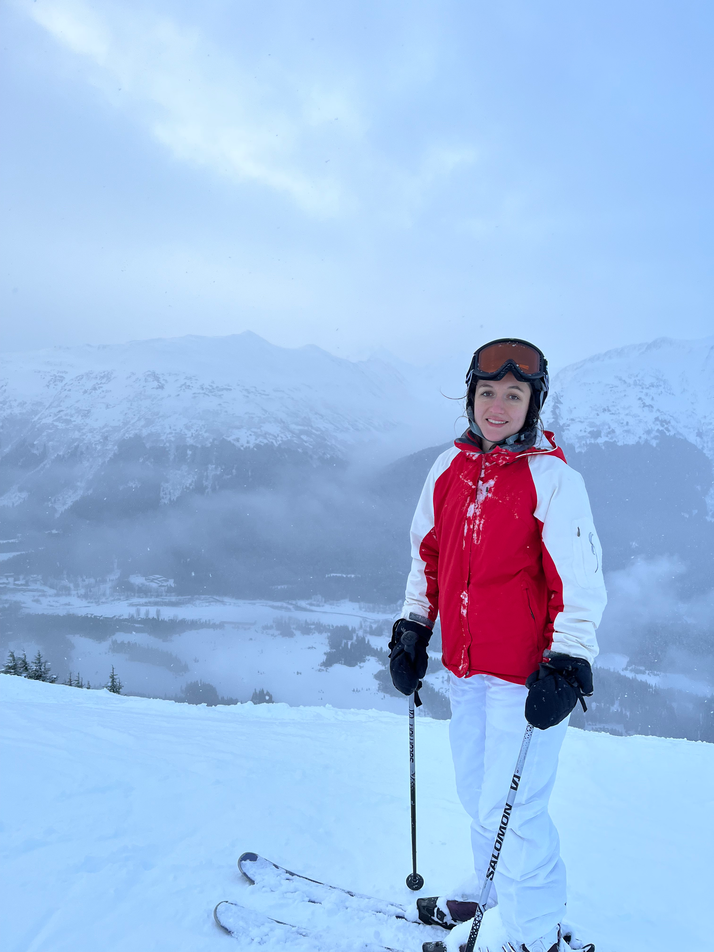 Sonja France on a skiing trip.