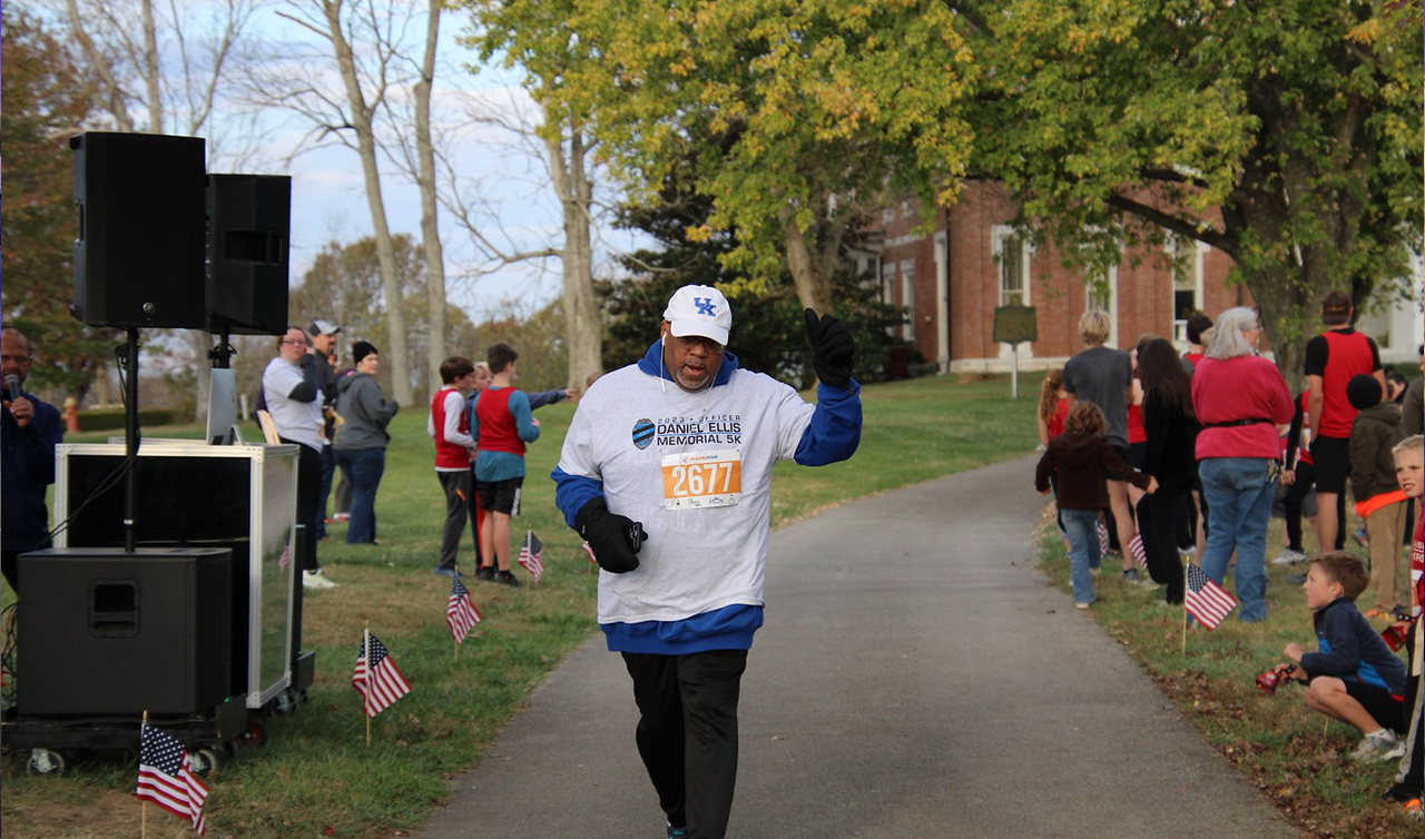 Darwin Conwell, MD, running a 5K