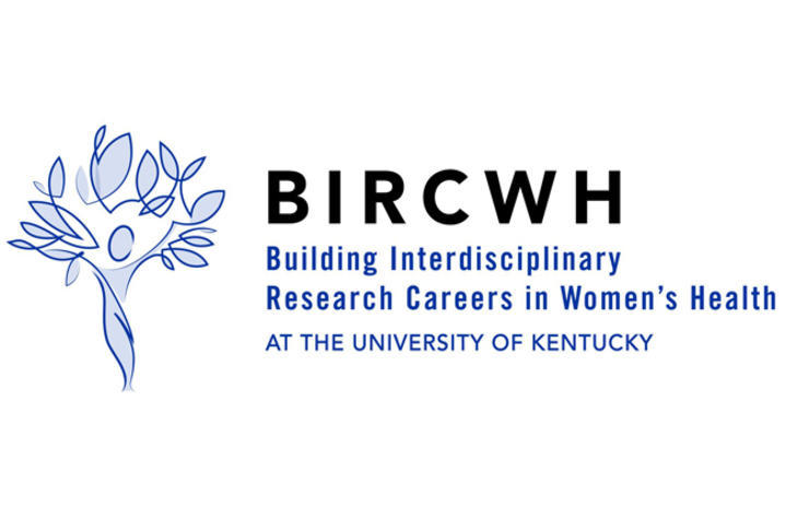 BIRCWH logo (a woman whose arms reach up to become the branches of a tree), accompanied by the text: Building Interdisciplinary Research Careers in Women's Health at the University of Kentucky.