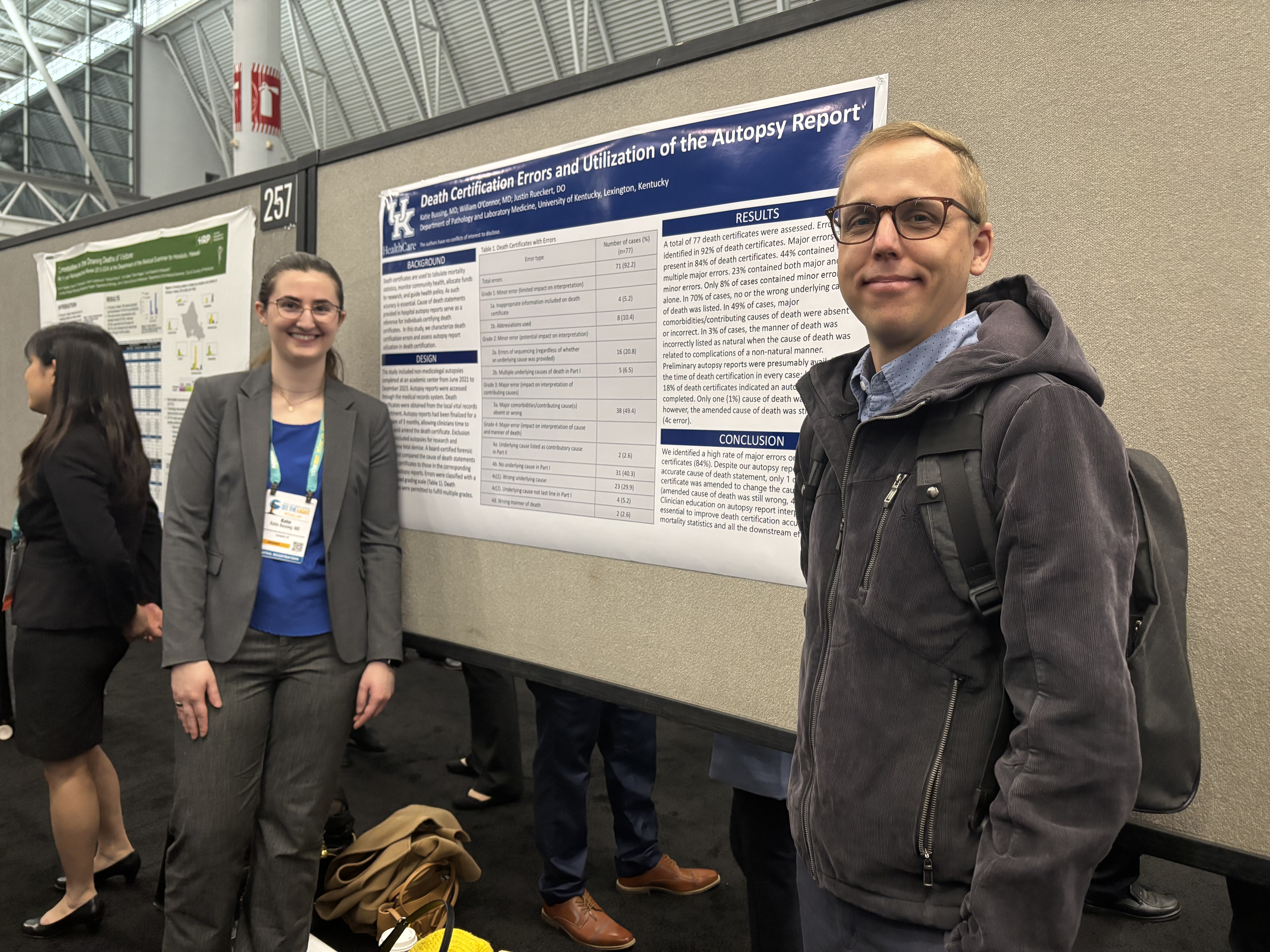 Drs. Justin Rueckert and Katie Bussing presenting at USCAP.