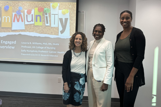 Nancy Schoenberg, Lovoria Williams, and Lauren Whitehurst