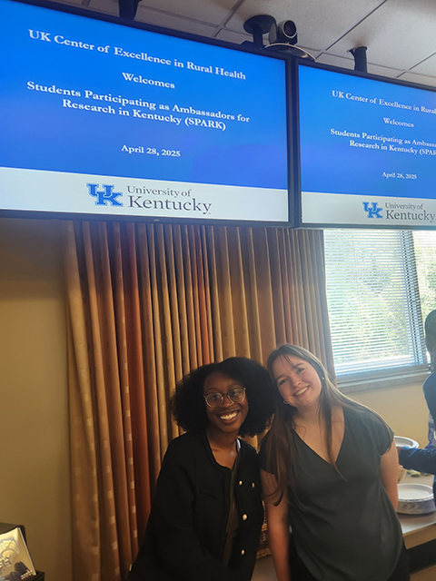 Akuah Asamoah and Ainsley Byers at the Center of Excellence in Rural Health