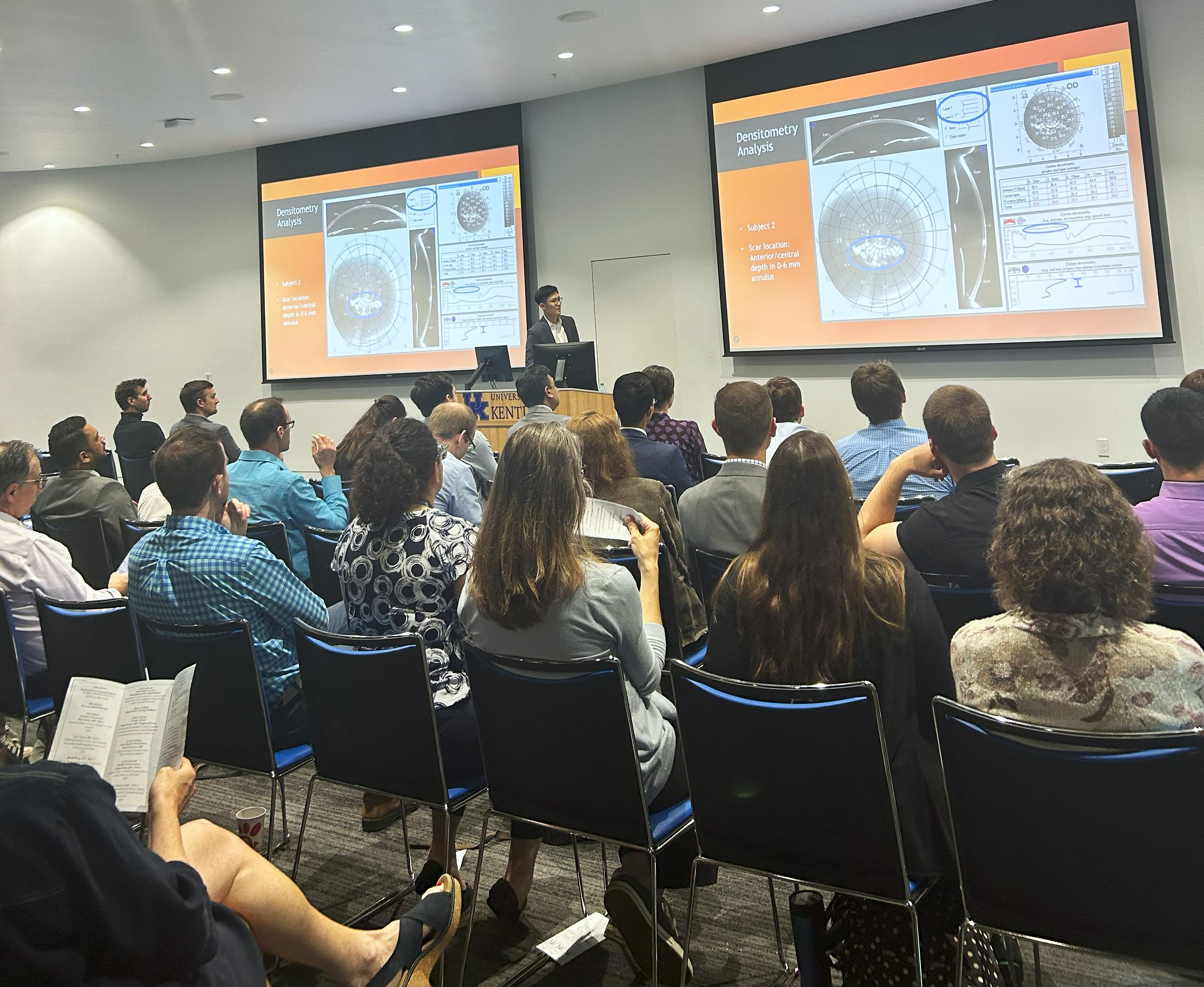 Picture of conference room for Resident Research Day 2025 with attendees inside