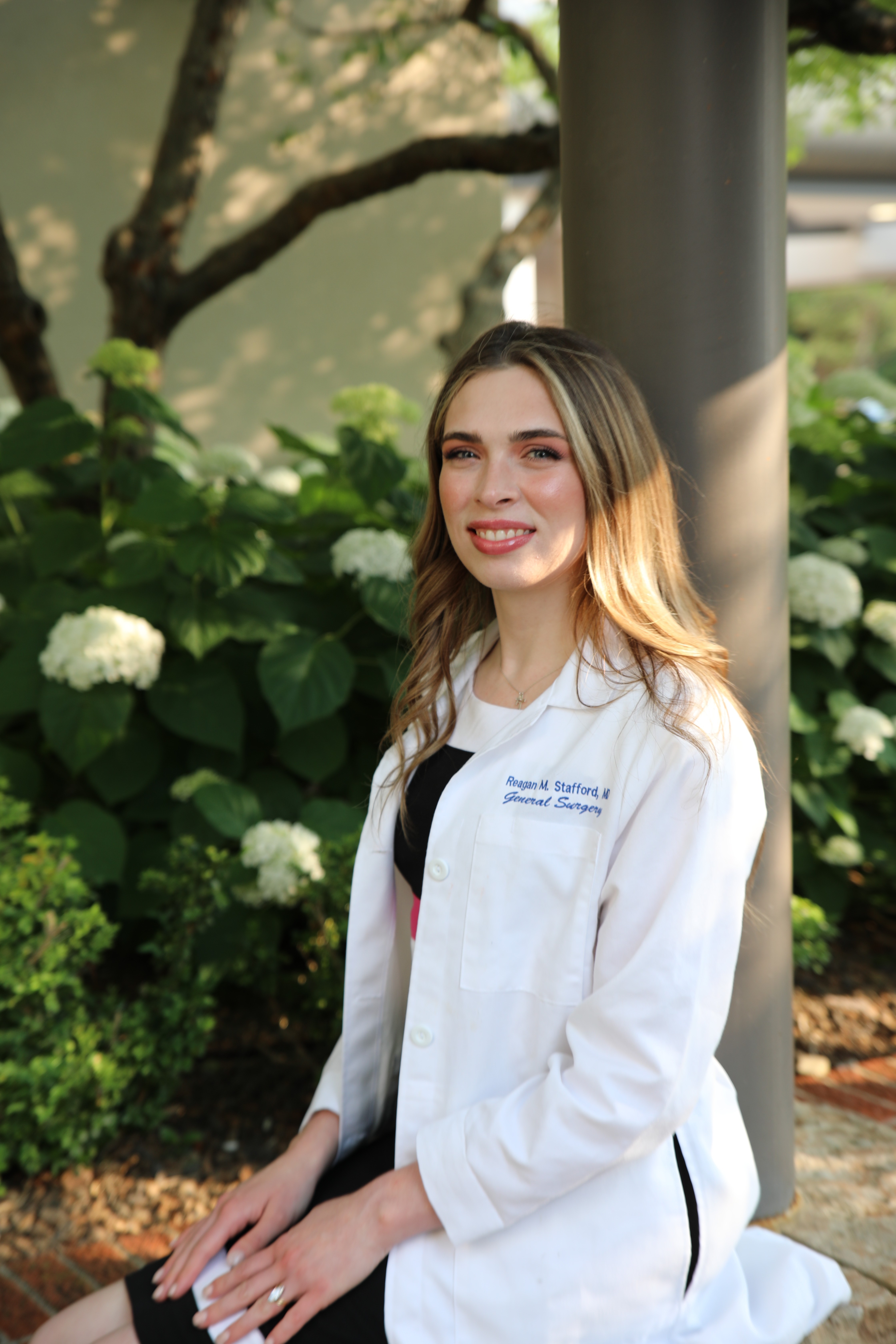 Reagan Stafford in white coat
