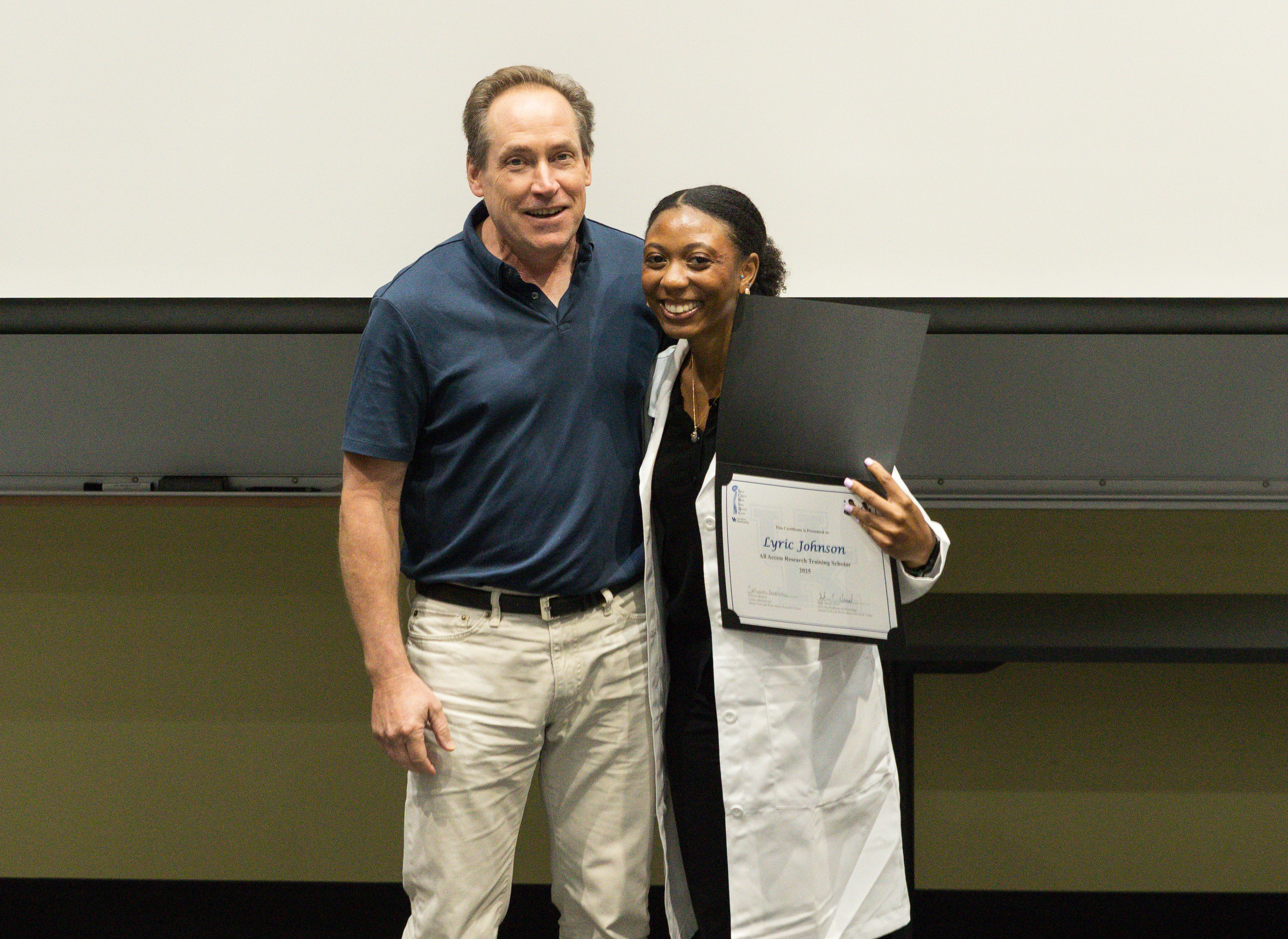 Lyric Johnson with Mentor Dr. Randal Voss