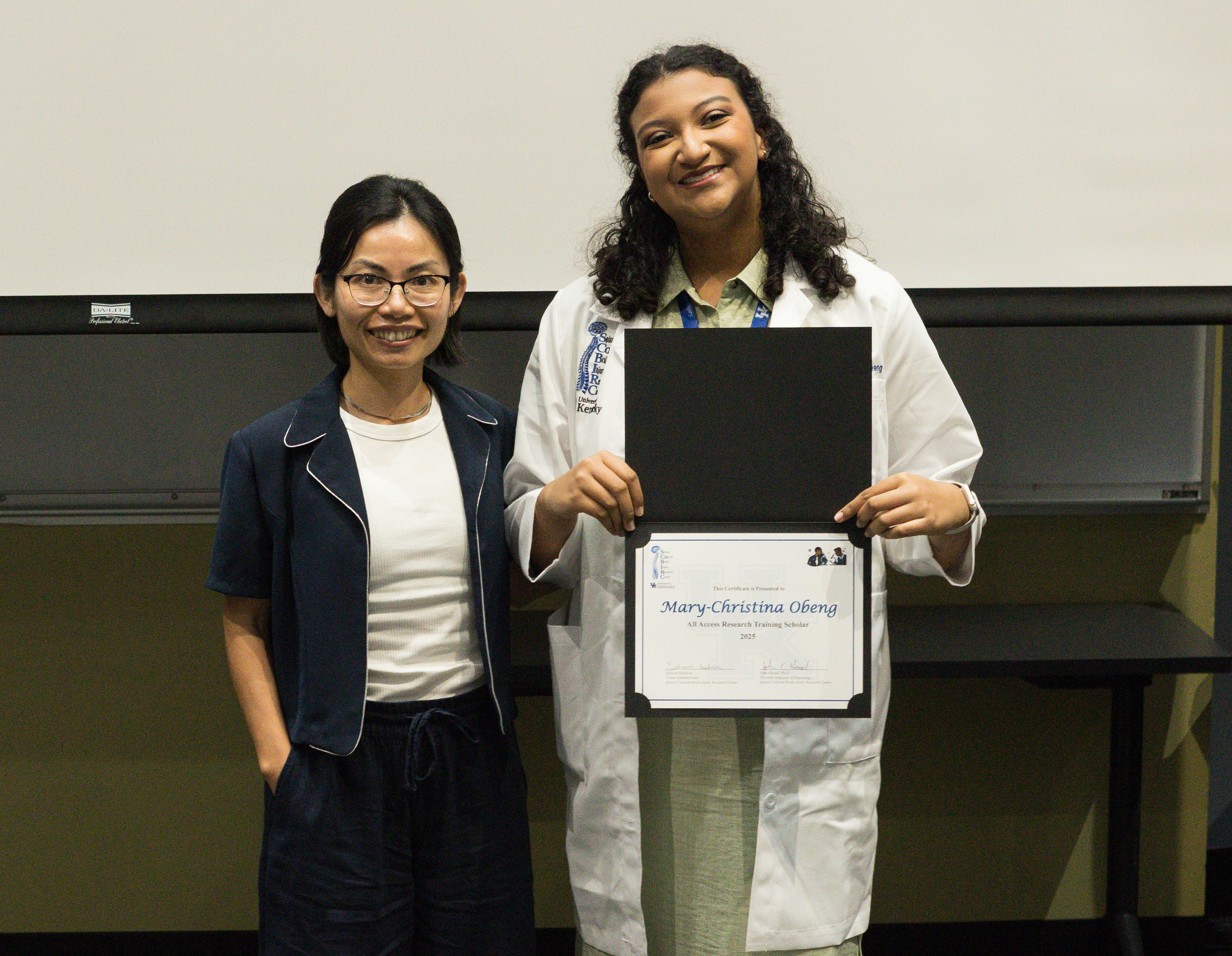 Mary-Christina Obeng with Mentor Dr. Meifan Amy Chen