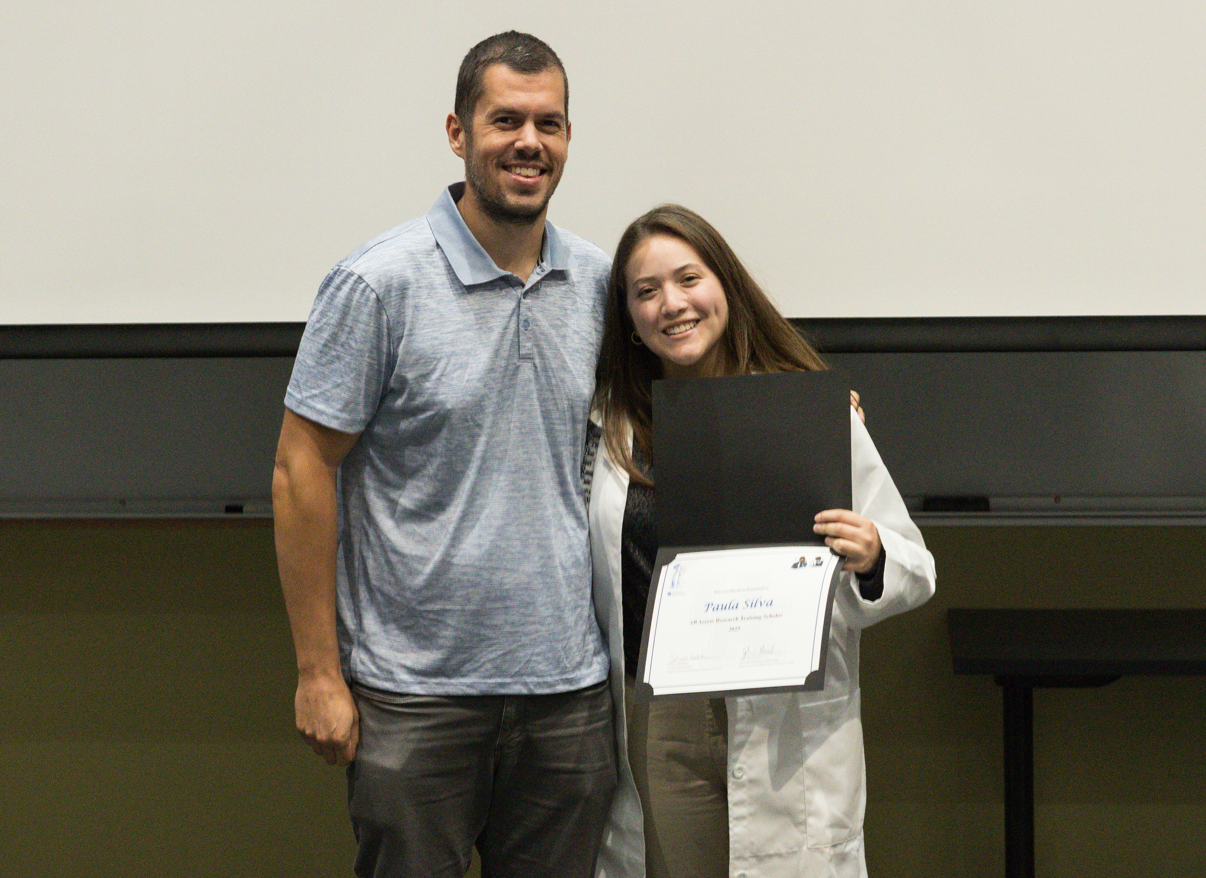 Paula Silva with Mentor Dr. Brad Hubbard