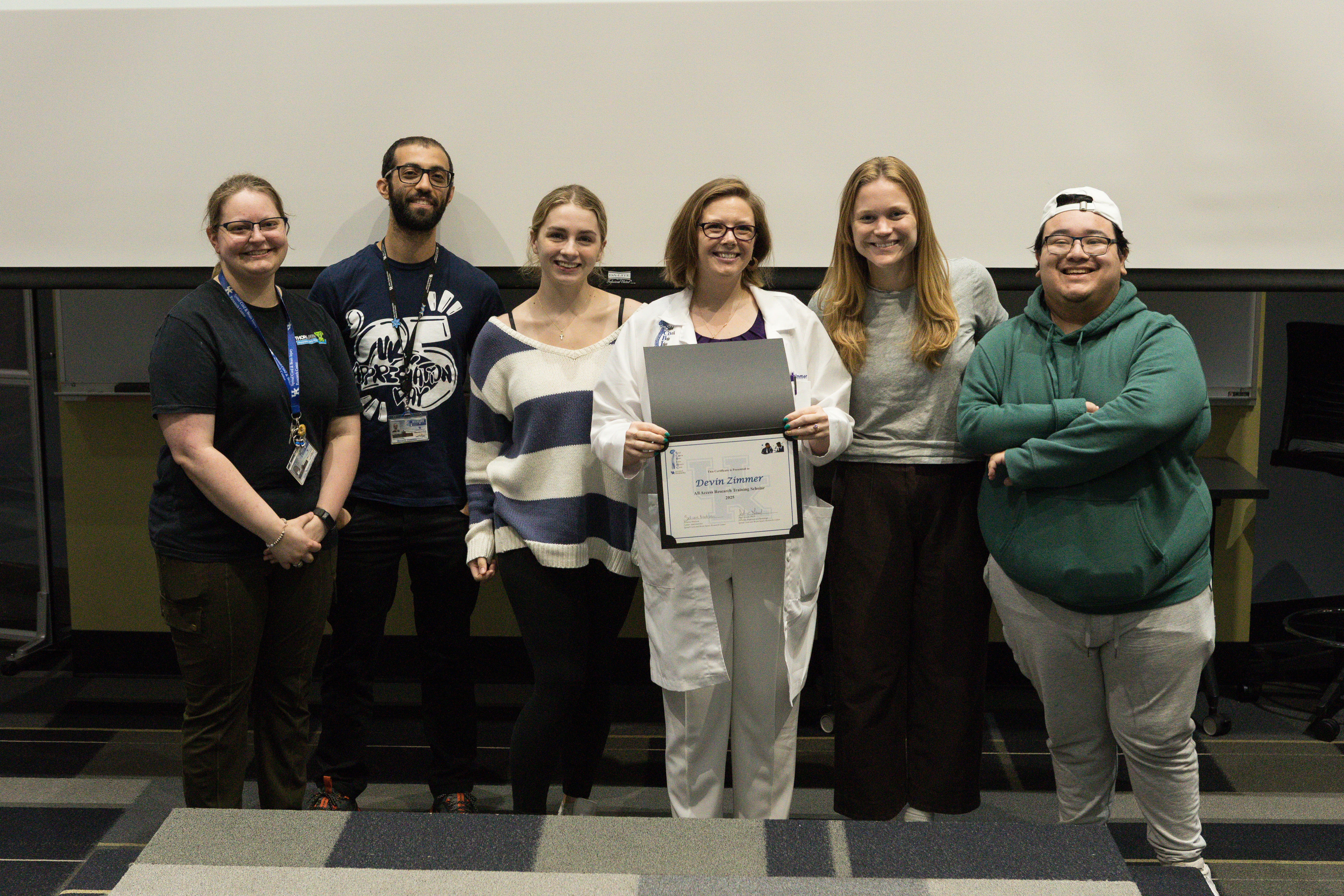 Devin Zimmer with the Stowe Lab