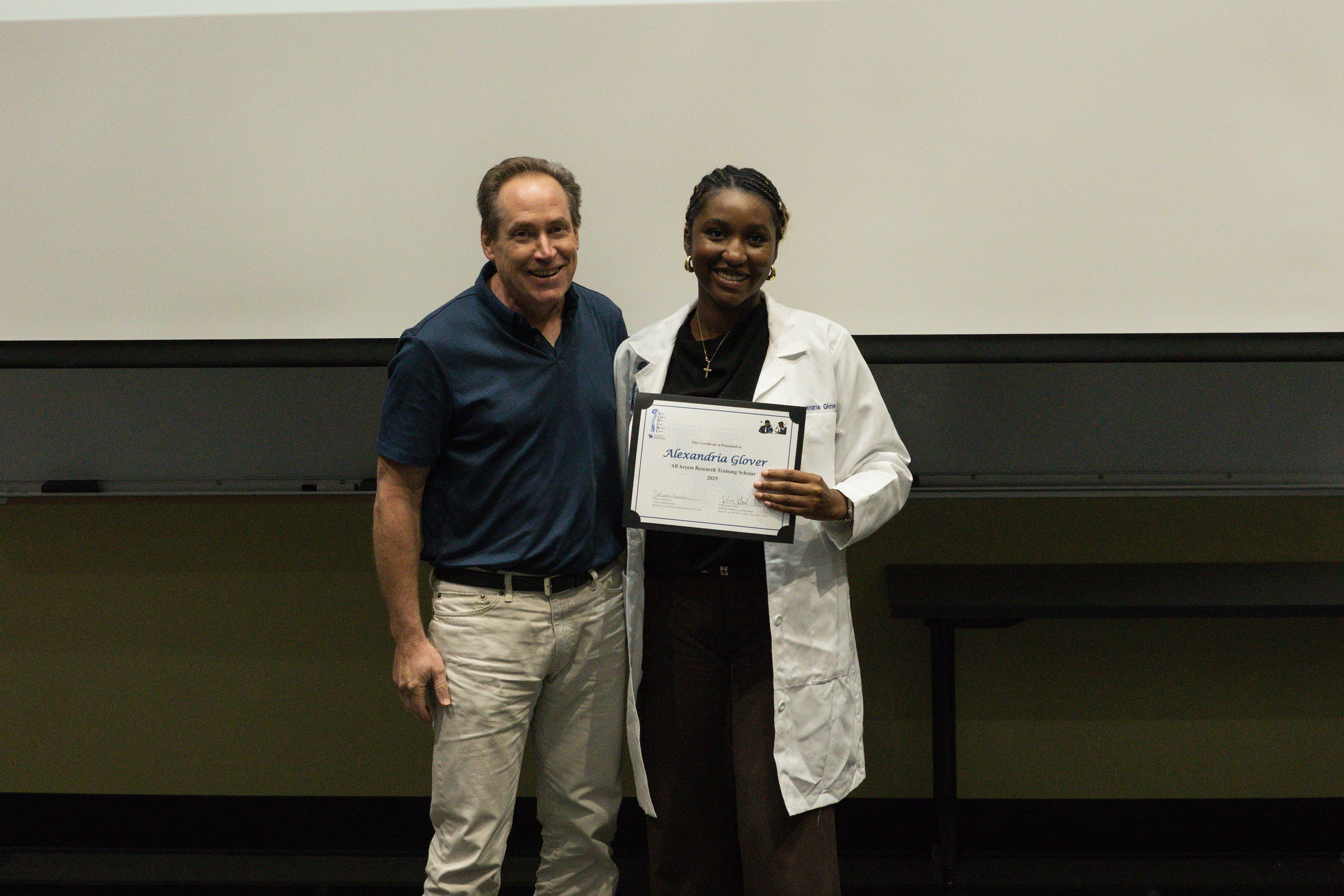 Alexandria Glover and Mentor Dr. Randal Voss