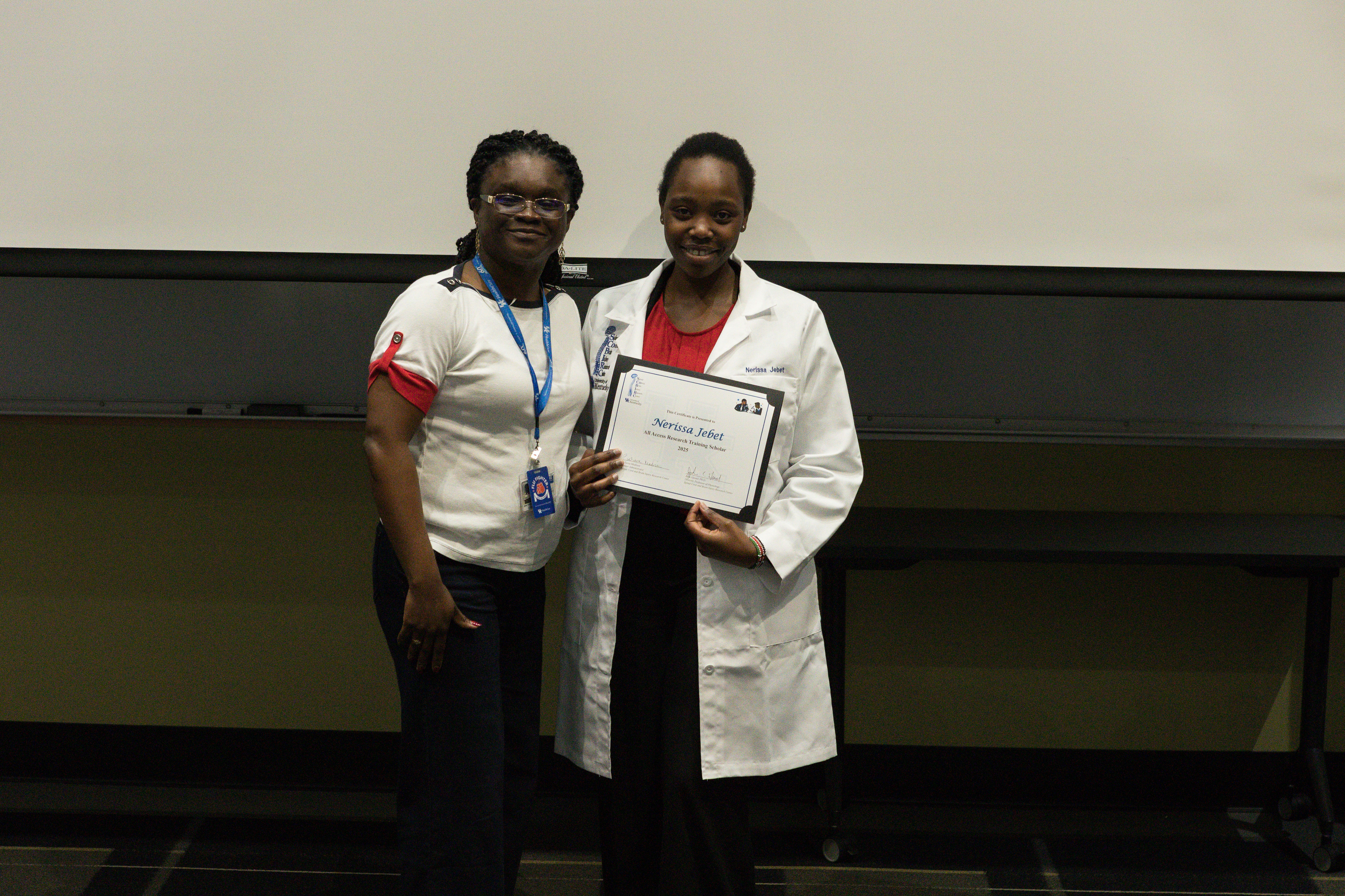 Nerissa Kiprotich-Jebet with Mentor Dr. Jenny Lutshumba