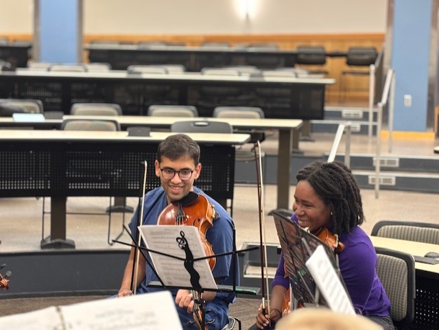 duo with instruments playing