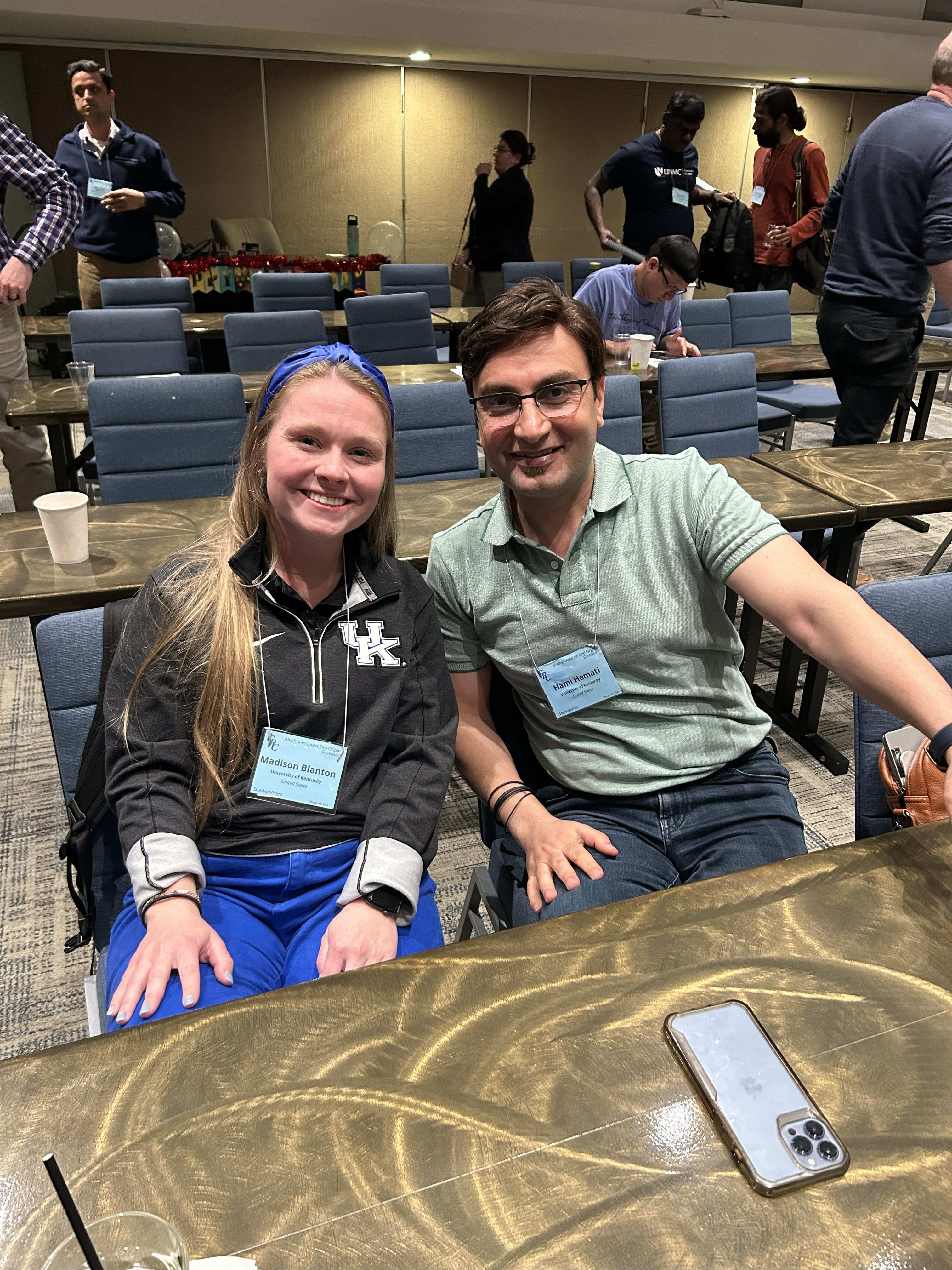 Madison Blanton and Hami Hemati attend the Alcohol-Induced End Organ Diseases Gordon Research Conference.