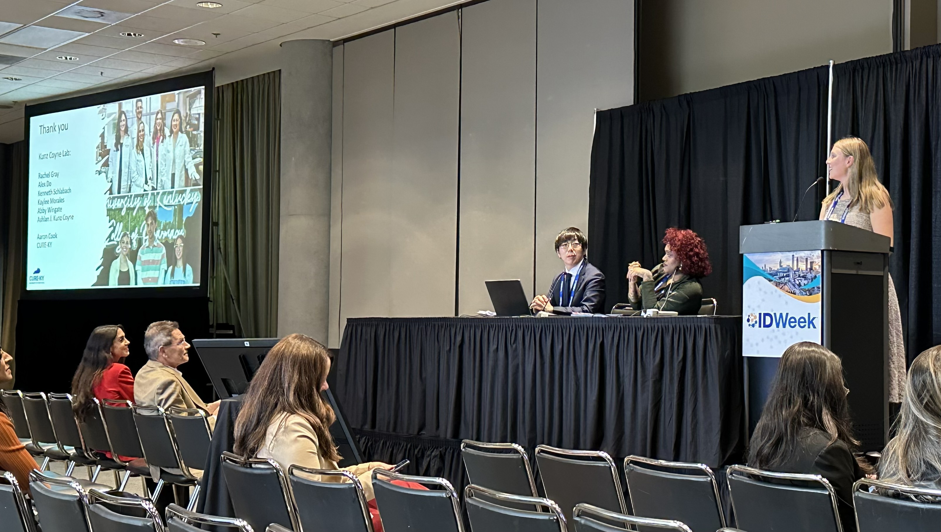 Elizabeth May presents her work at ID Week.