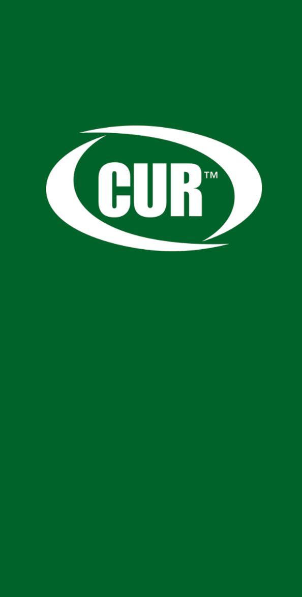 CUR Logo on a green background.