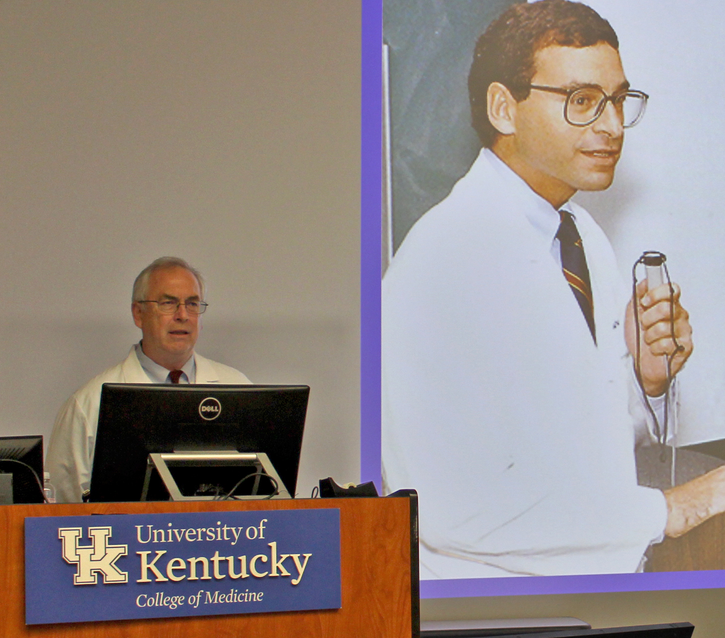 Dr. Charles Griffith, dean of the UK College of Medicine, delivers the 2025 Dr. Richard Schwartz Memorial Lecture