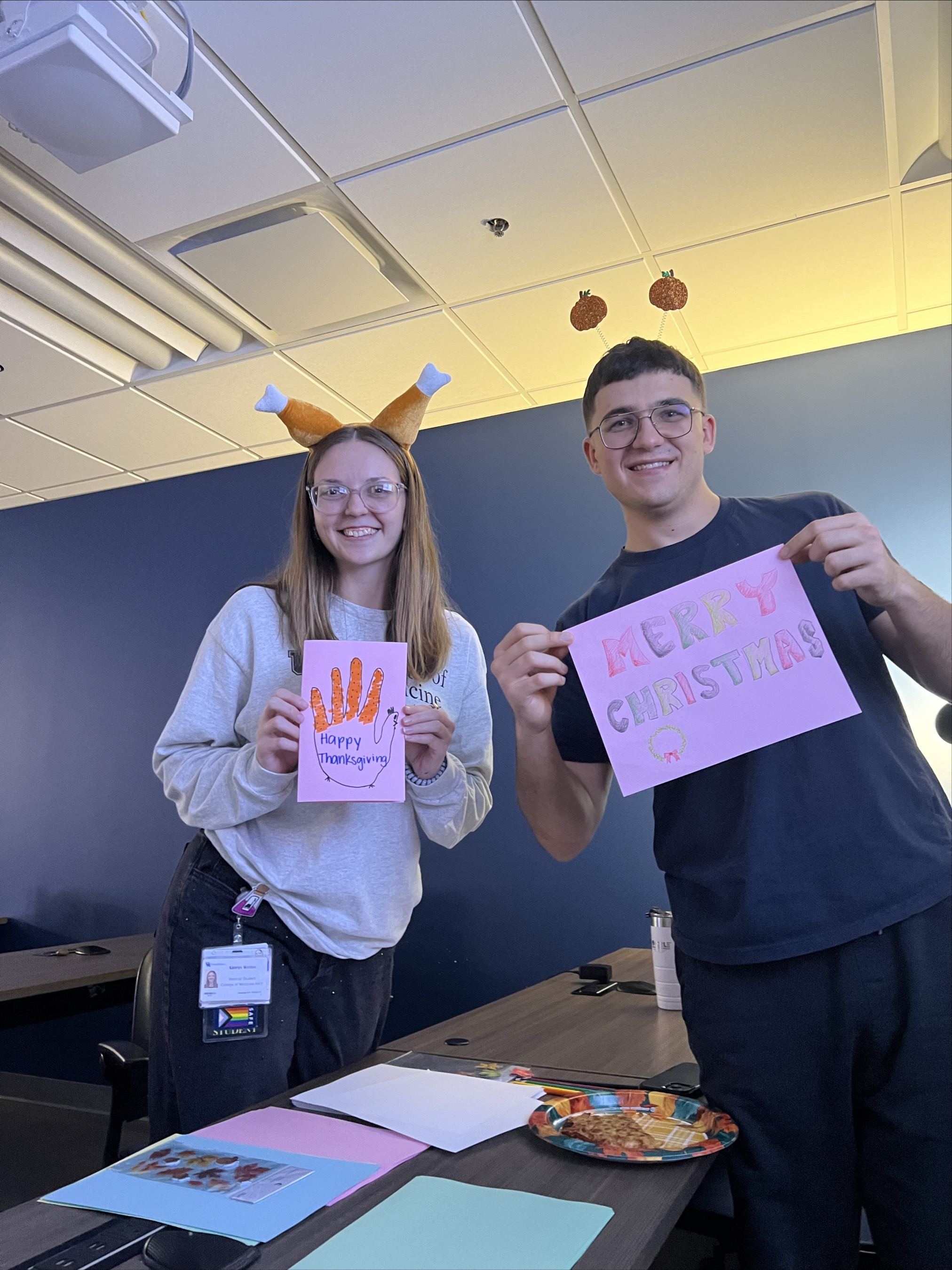 students attend card making event