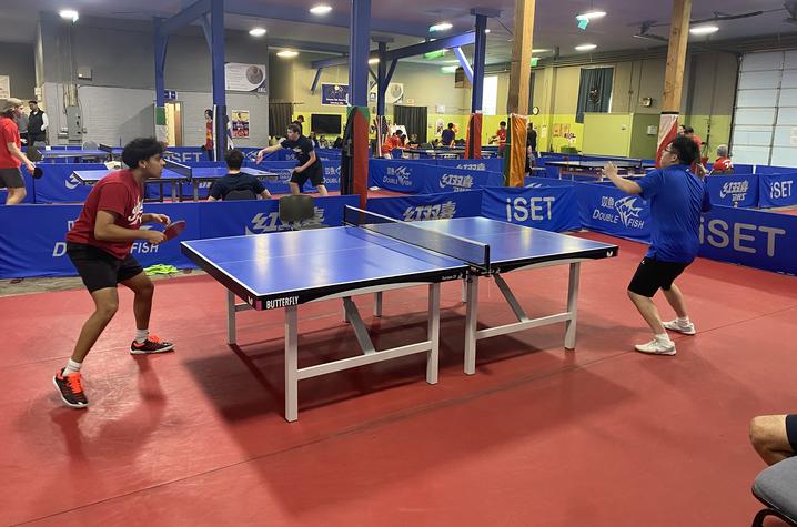 College of Public Health doctoral student Xizhi Xu applies the focus and persistence he uses playing table tennis to his Alzheimer’s research. Photo provided by Xizhi Xu.