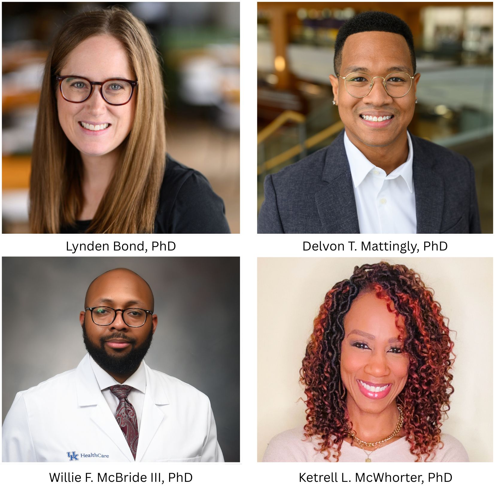 photo collage featuring 4 UK ASCEND scholars