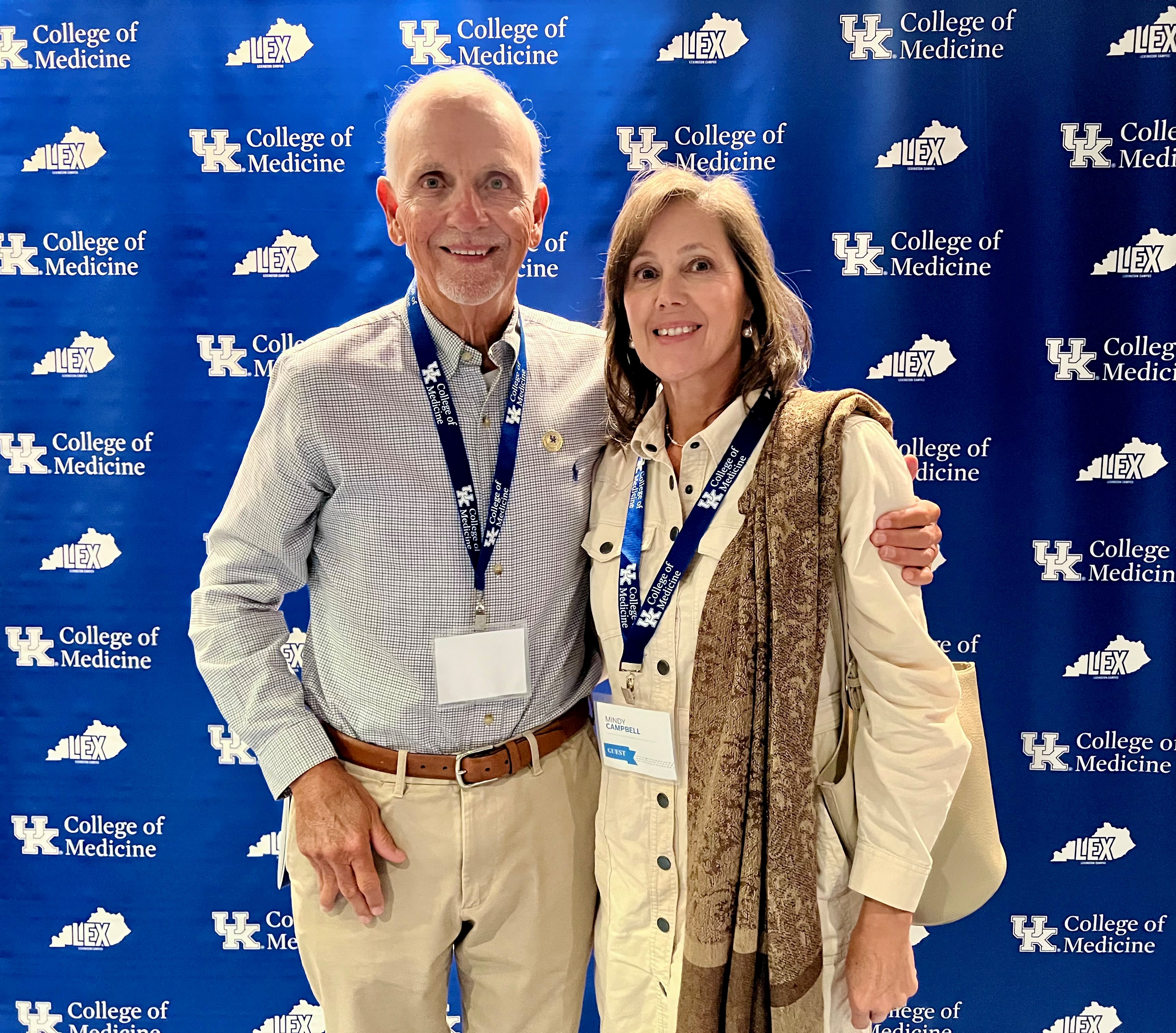 Dr. Campbell and his wife, Mindy, at his 50th reunion