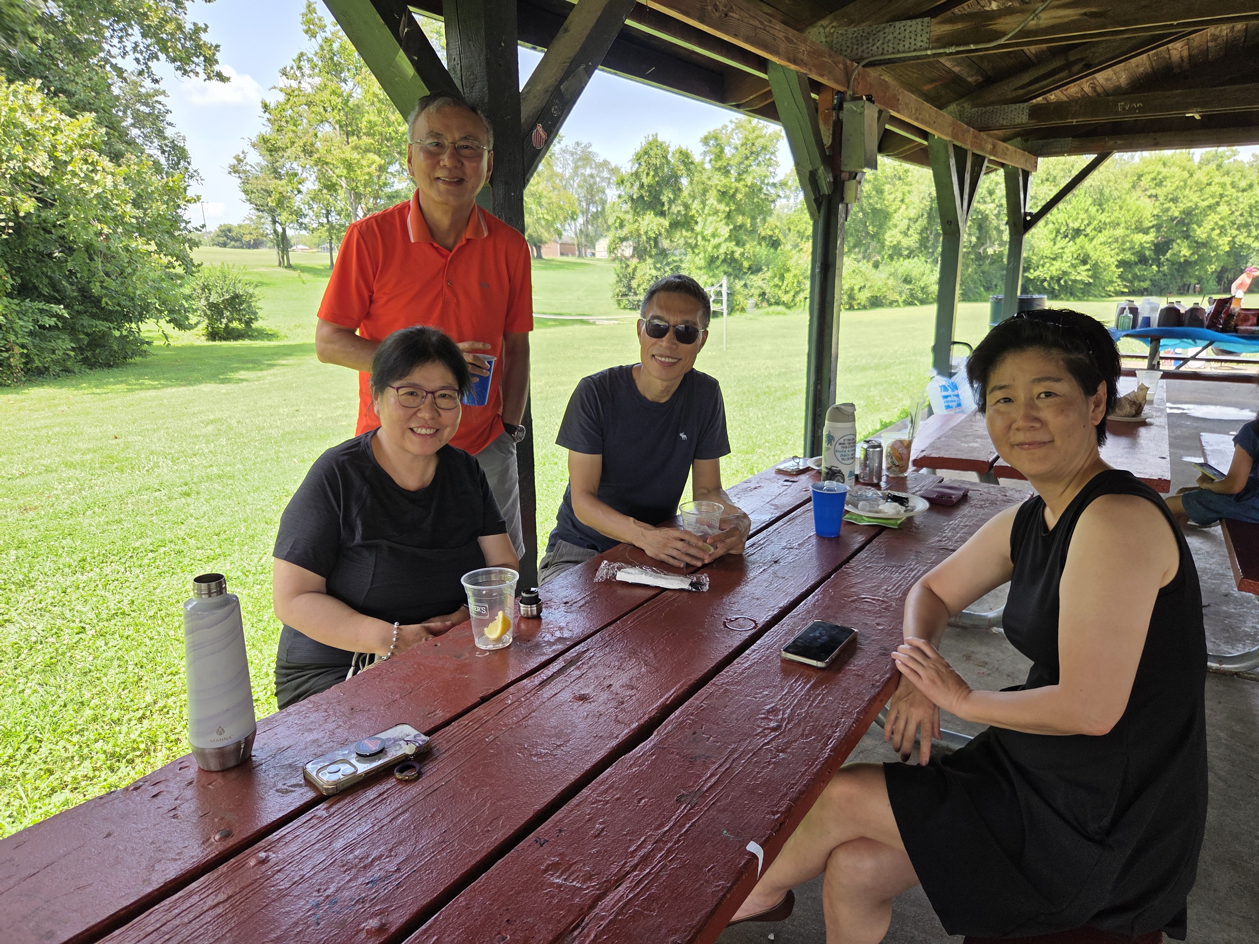 Faculty setting at a table together